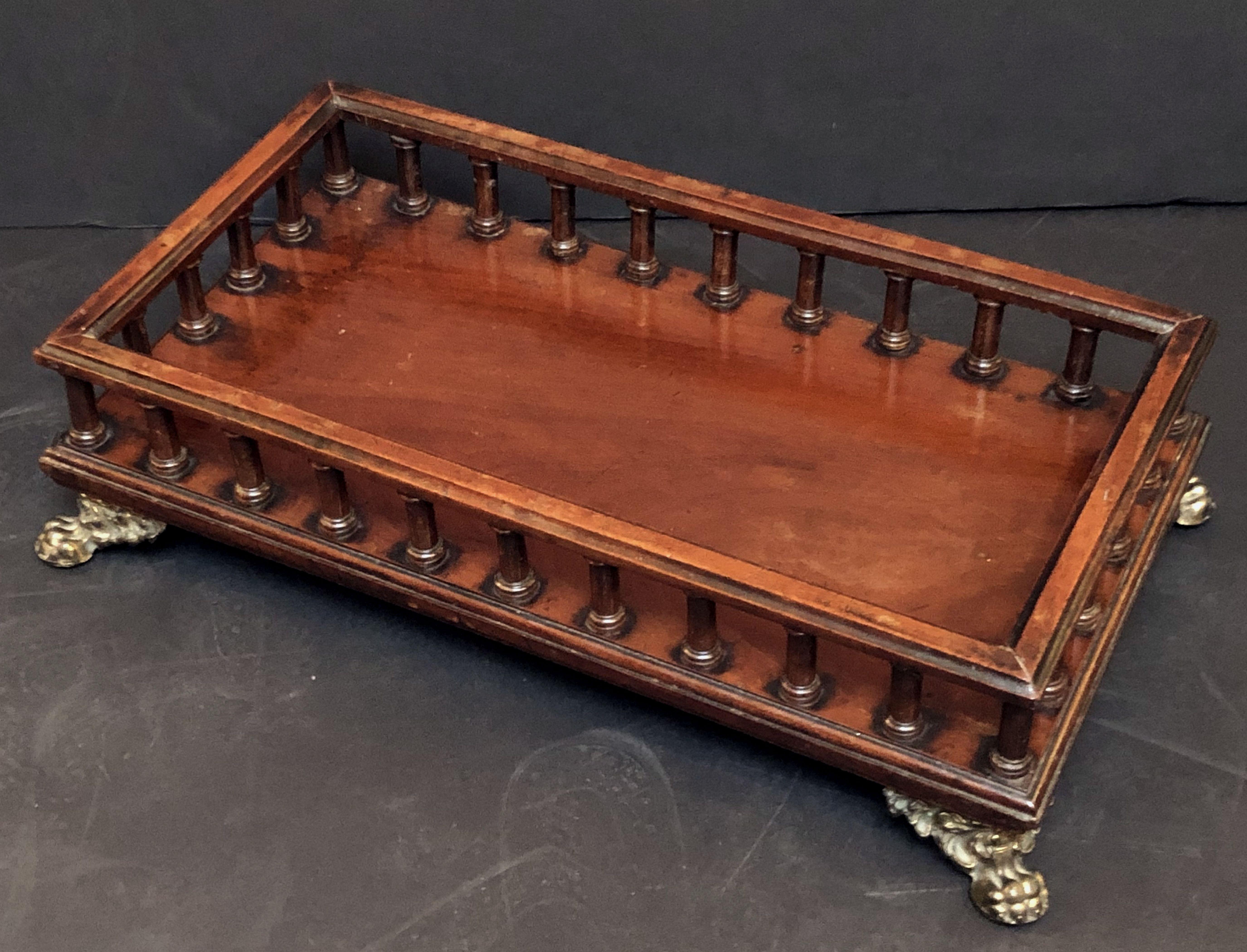English Gallery Tray of Mahogany for the Library from the Regency Period 5