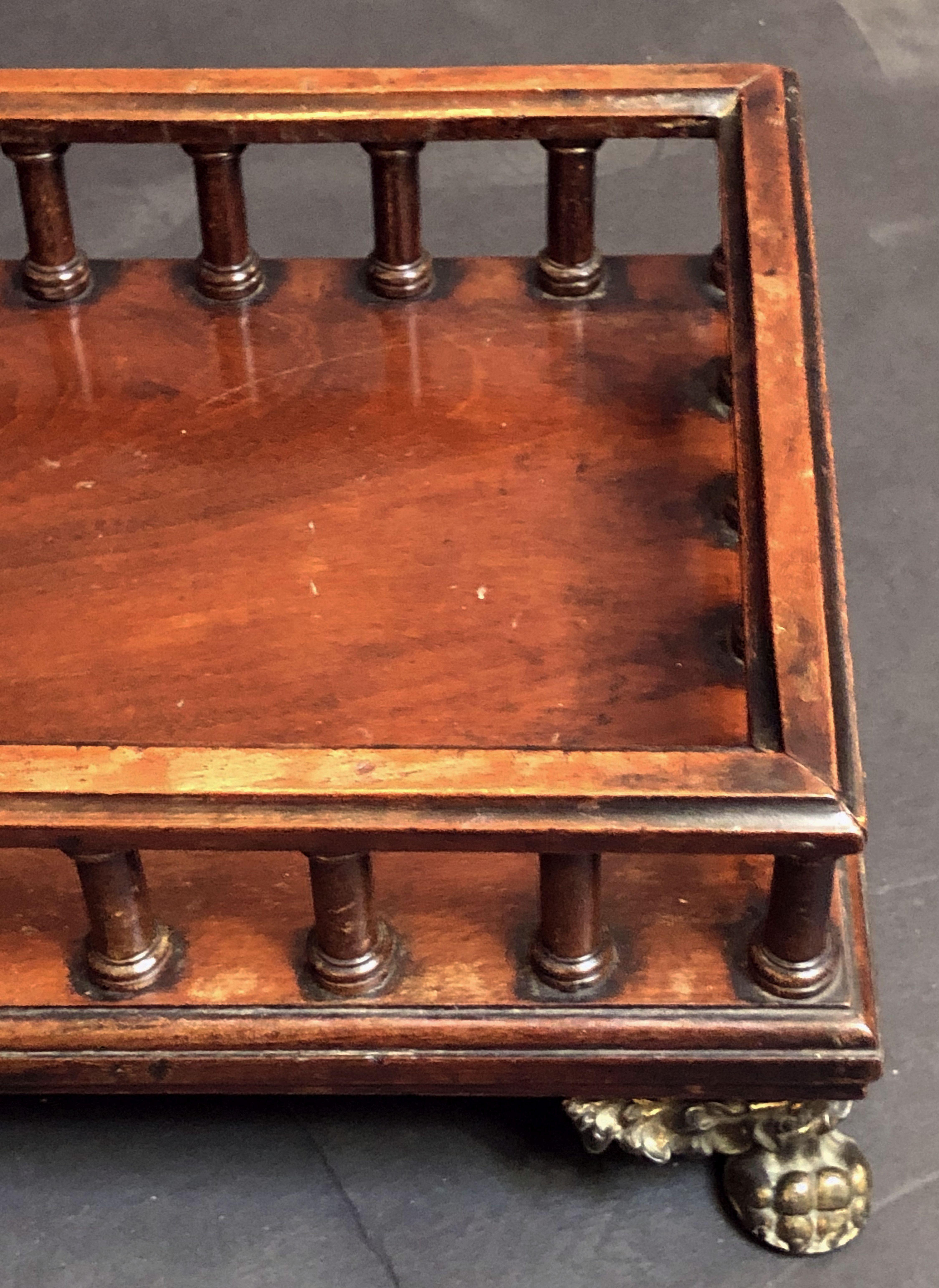 English Gallery Tray of Mahogany for the Library from the Regency Period 9