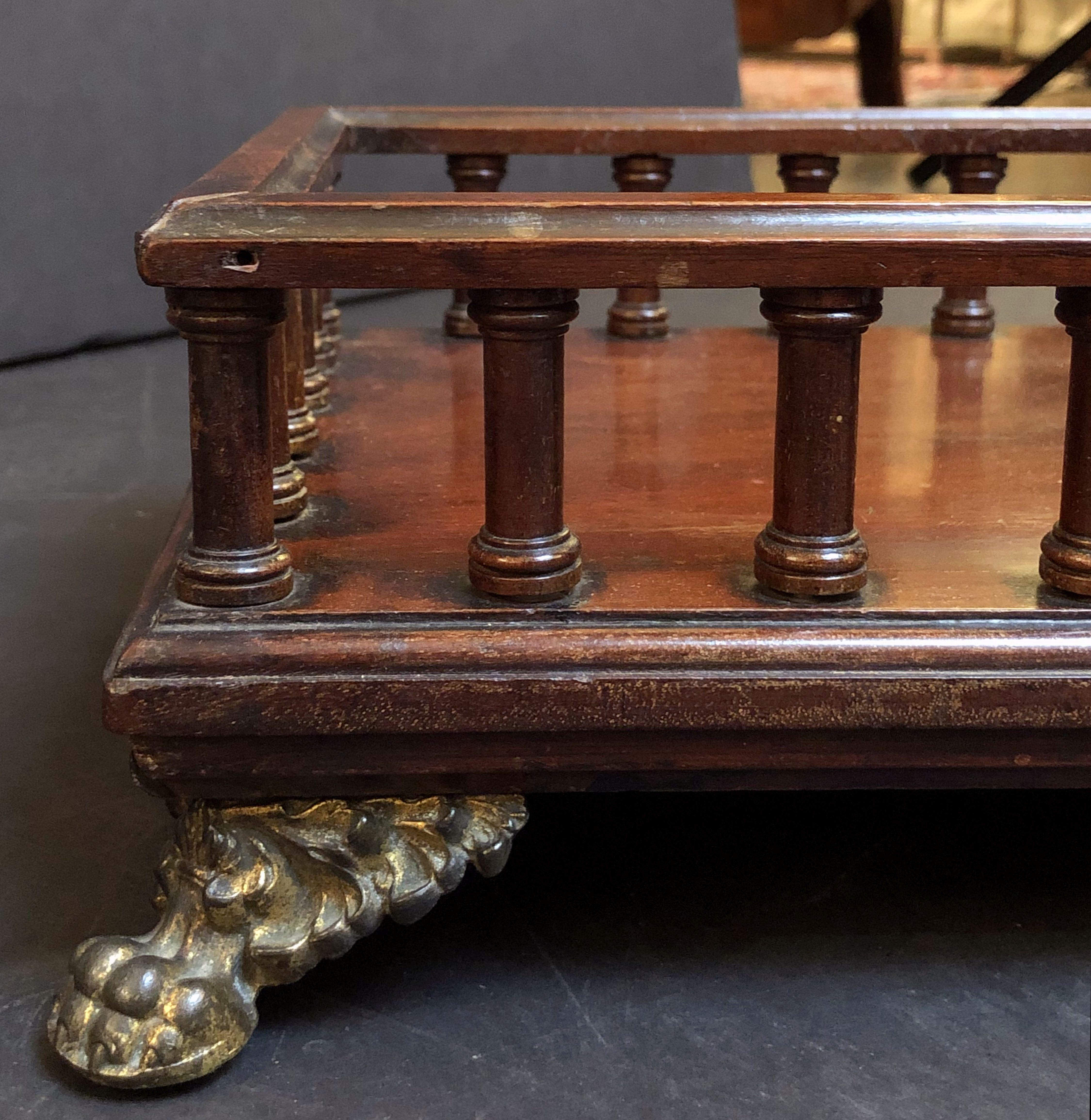 English Gallery Tray of Mahogany for the Library from the Regency Period 10