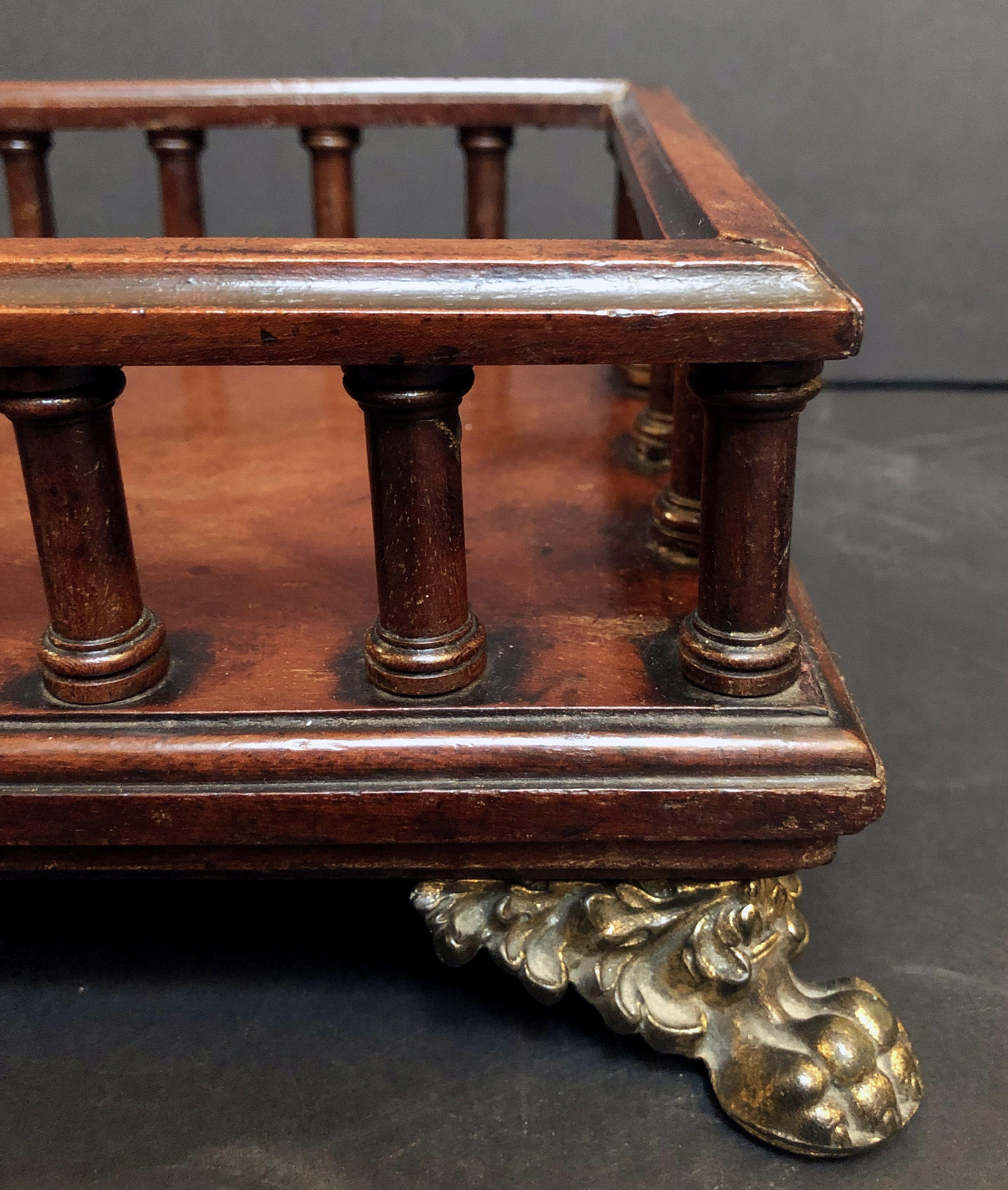 English Gallery Tray of Mahogany for the Library from the Regency Period 13