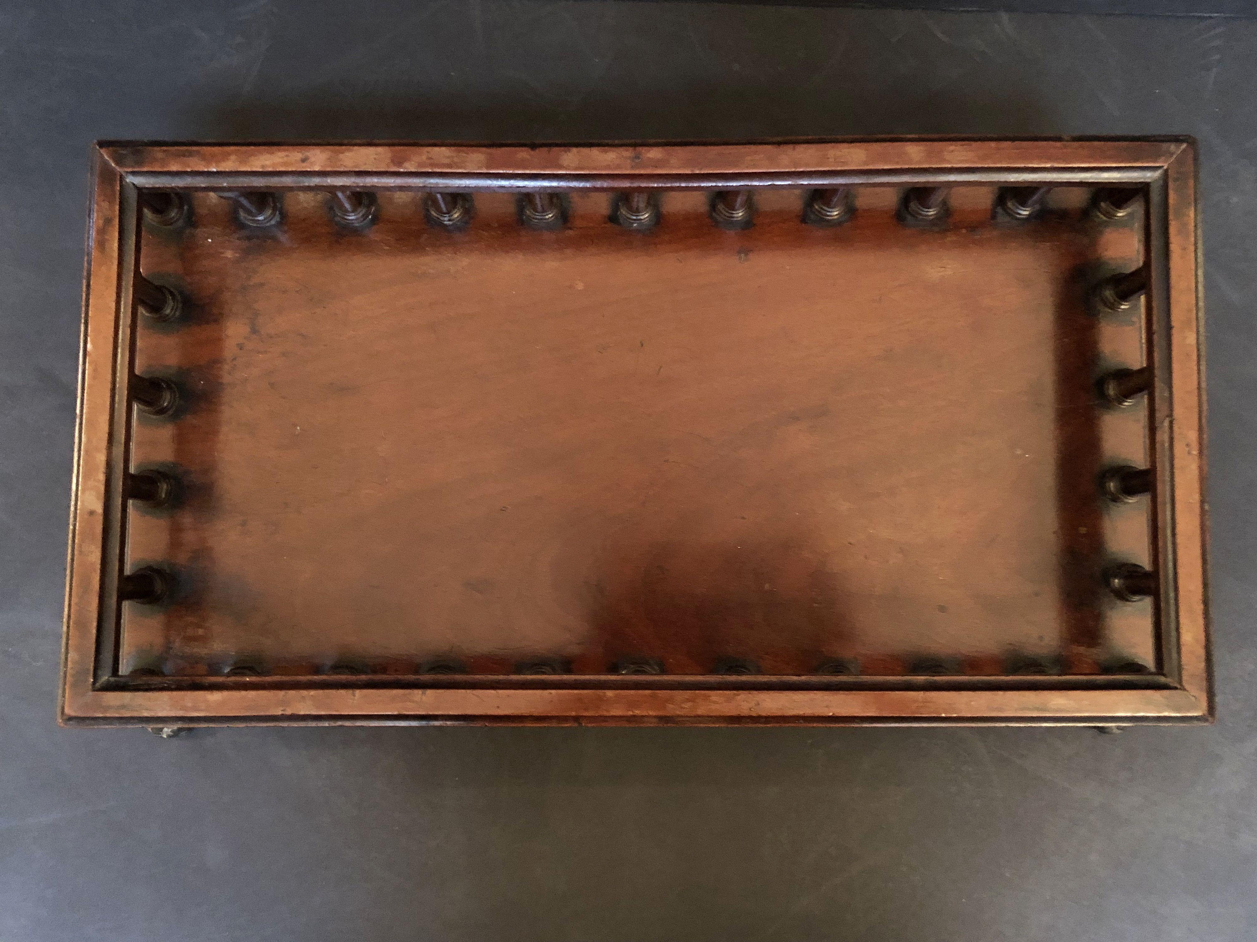 English Gallery Tray of Mahogany for the Library from the Regency Period 13