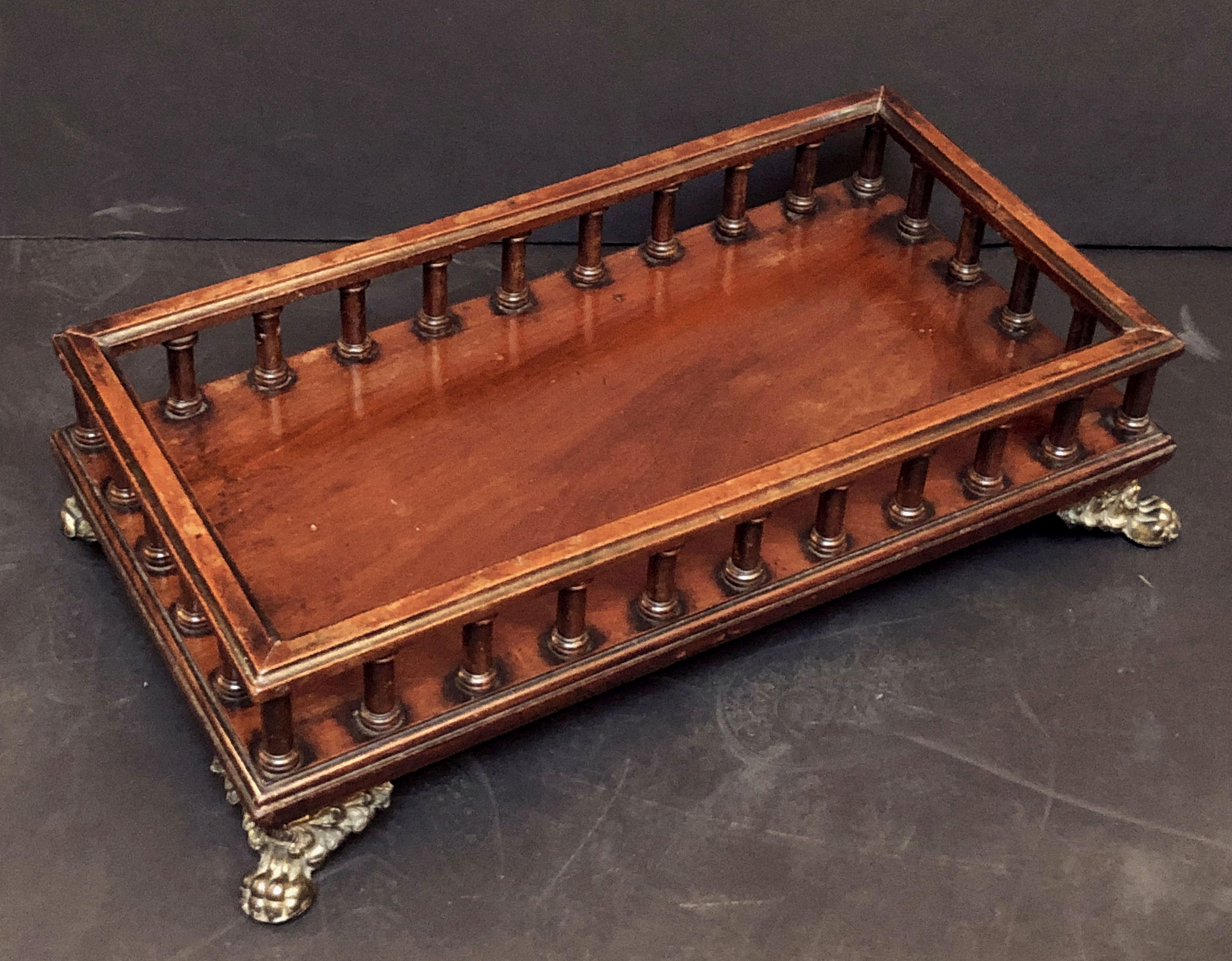 English Gallery Tray of Mahogany for the Library from the Regency Period 2