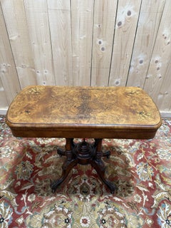 English Game Table - Victorian with Marquetry