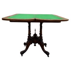 English Game Table - Victorian with Marquetry