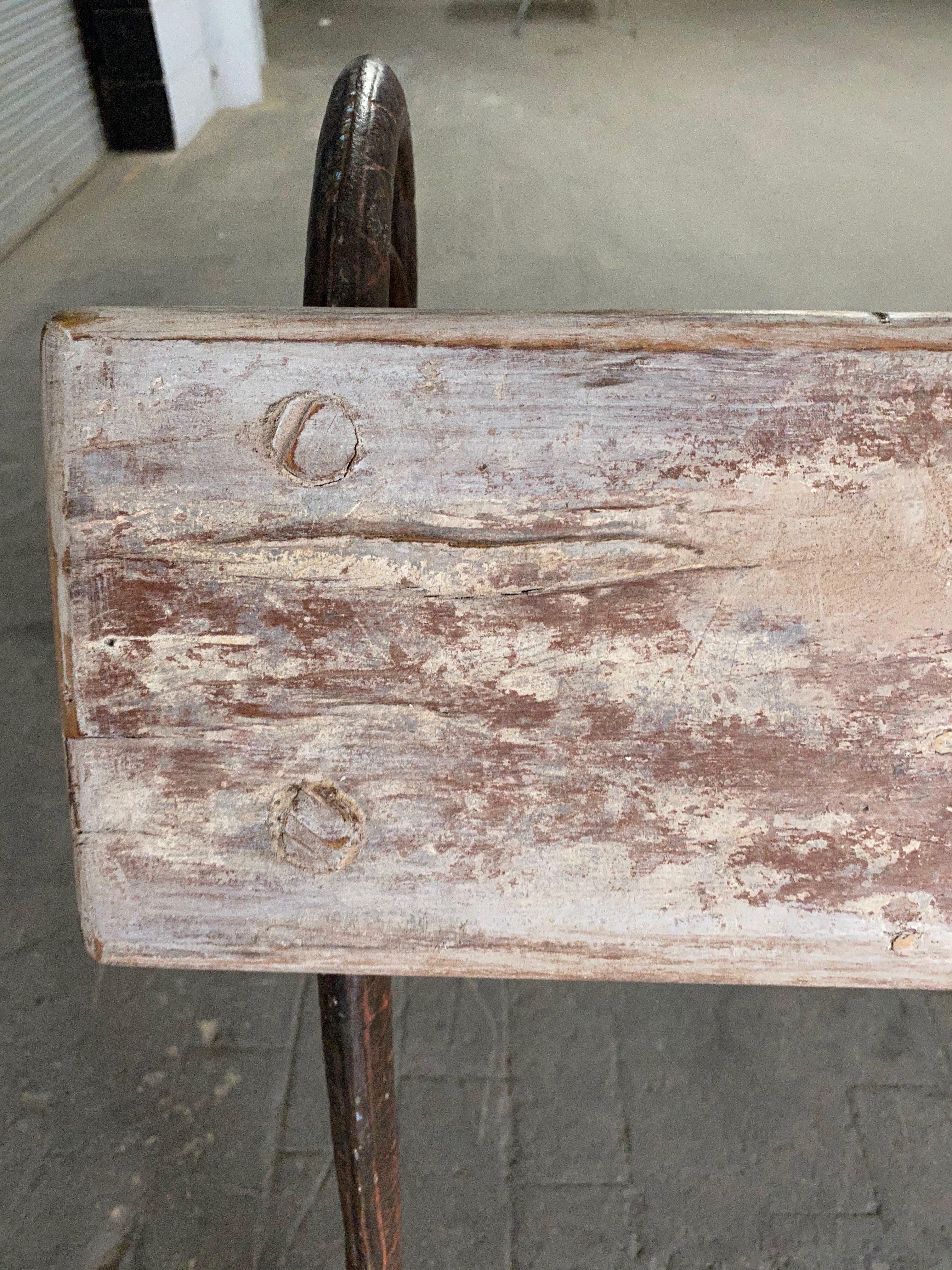 English Garden Bench with Cast Iron Serpent Base 10