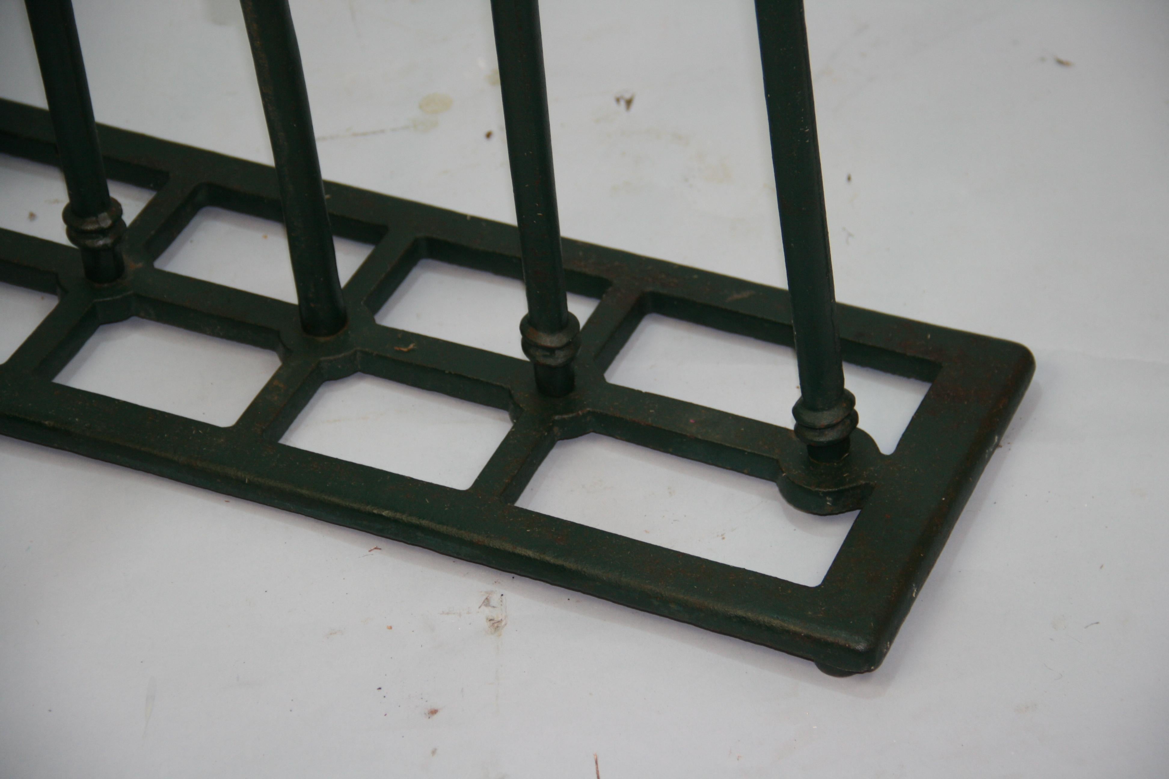wrought iron boot rack