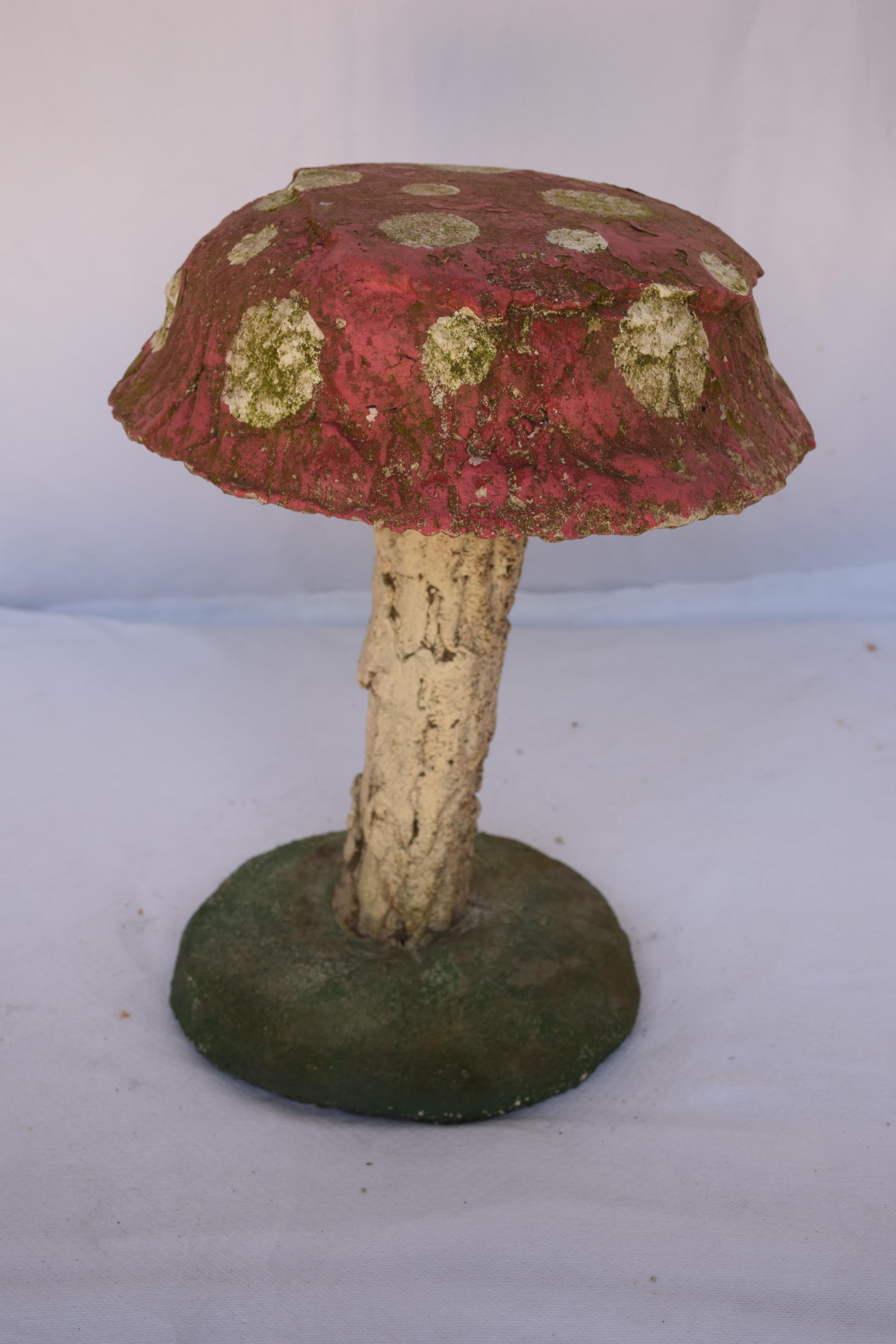 Hand-Painted English Garden Mushroom For Sale
