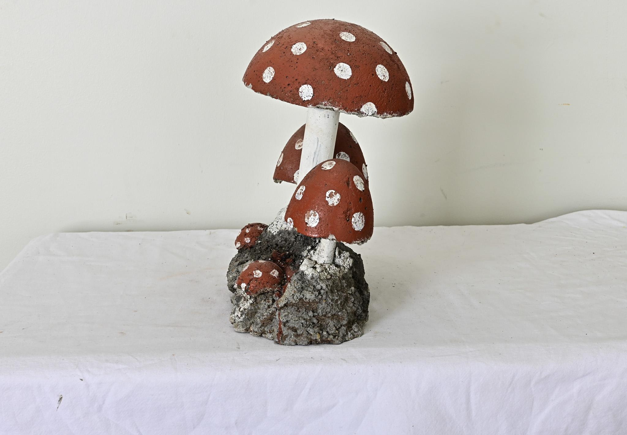 20th Century English Garden Mushrooms
