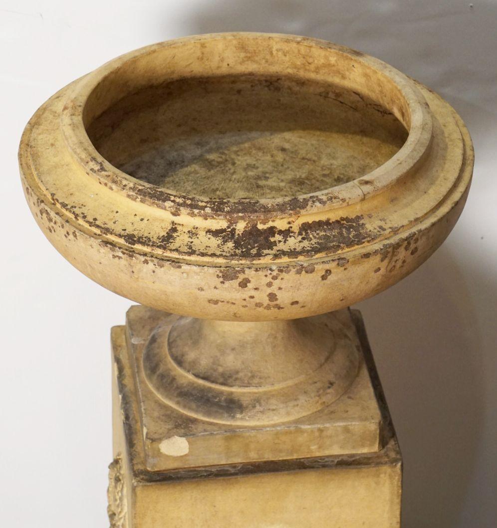 English Garden Planter Pot or Urn on Plinth of Terracotta by Doulton Lambeth 4