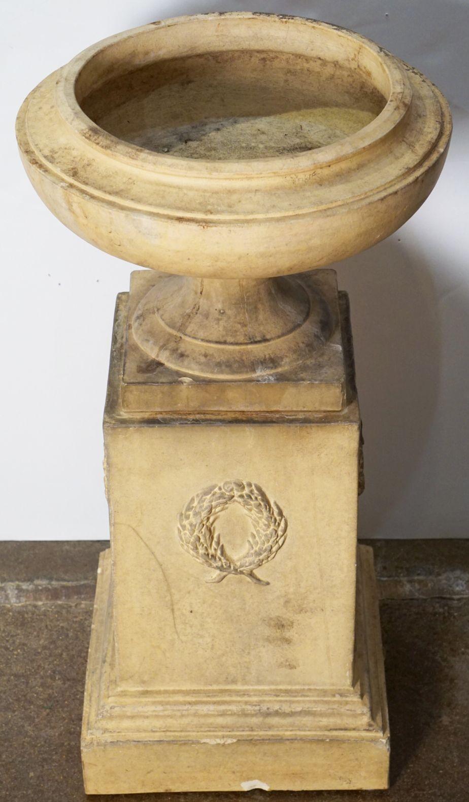 19th Century English Garden Planter Pot or Urn on Plinth of Terracotta by Doulton Lambeth