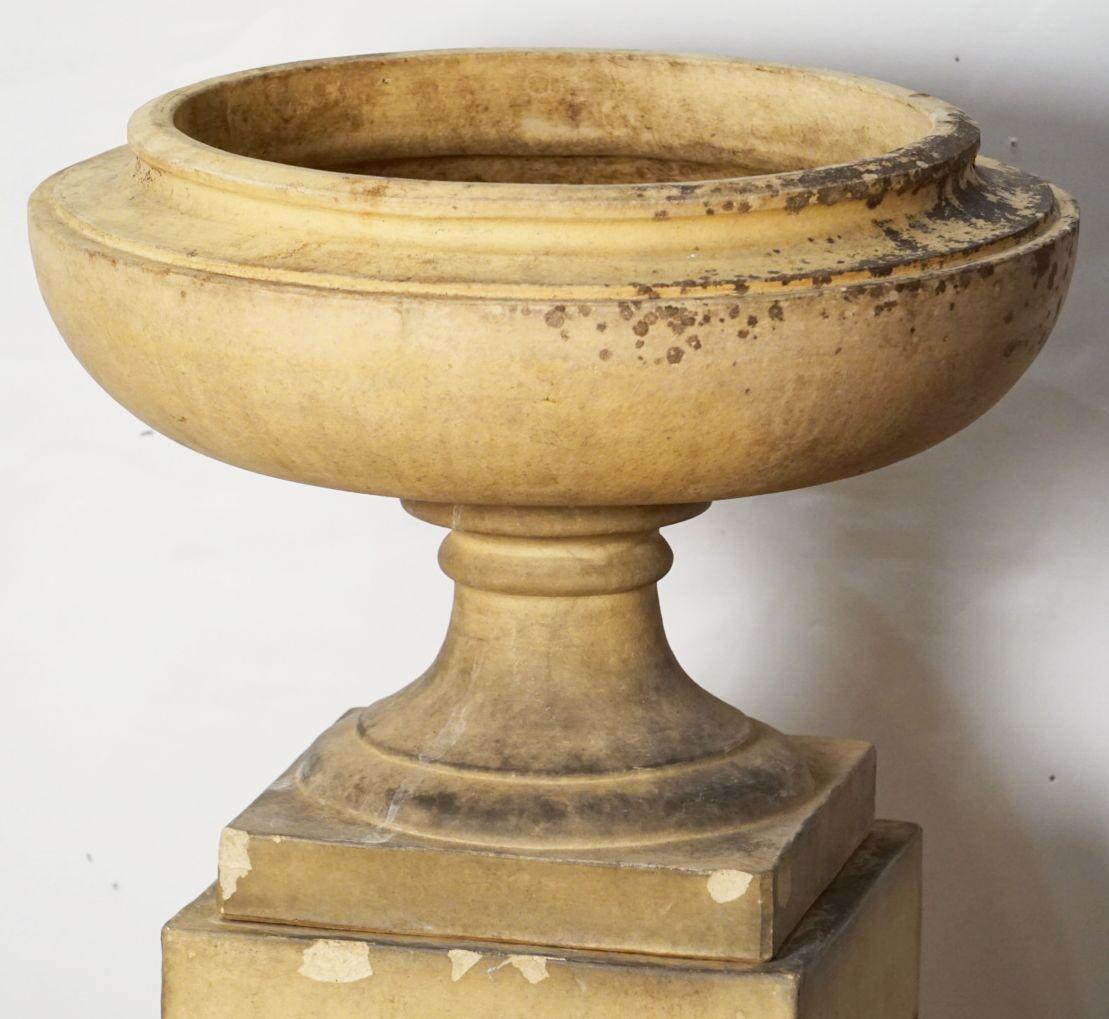 English Garden Planter Pot or Urn on Plinth of Terracotta by Doulton Lambeth 1