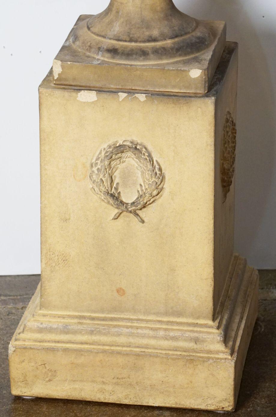 English Garden Planter Pot or Urn on Plinth of Terracotta by Doulton Lambeth 2