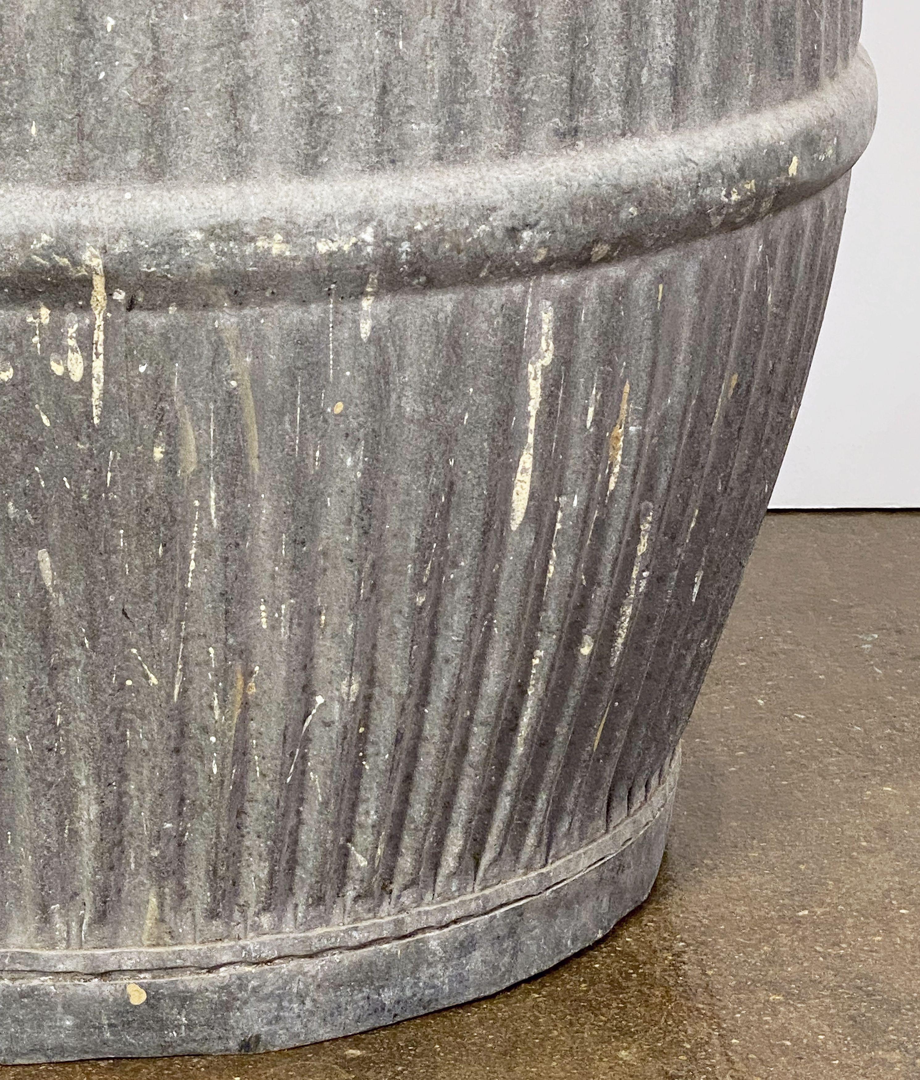 English Garden Pot or Dolly Tub Planter of Zinc 11