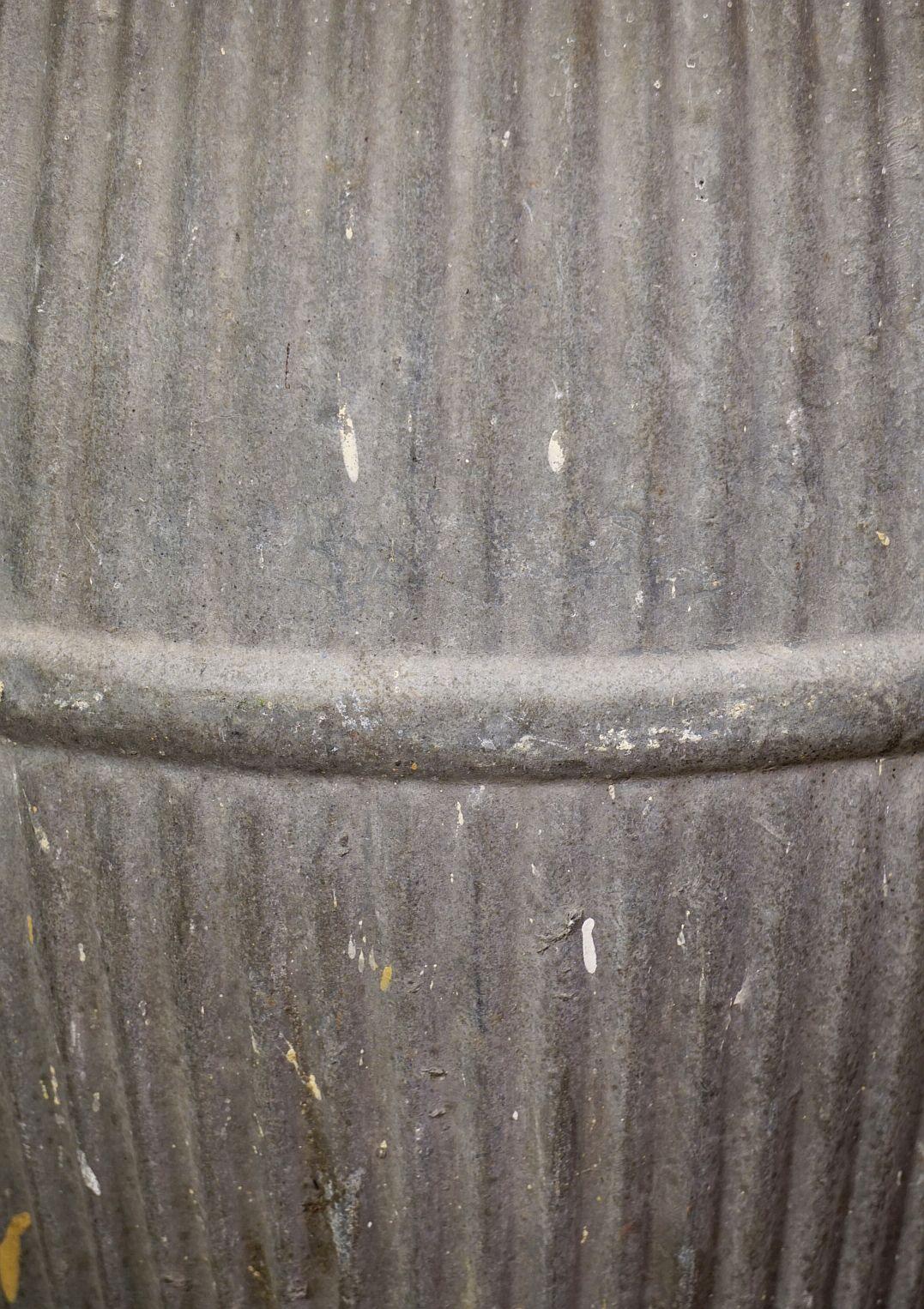 Metal English Garden Pot or Dolly Tub Planter of Zinc