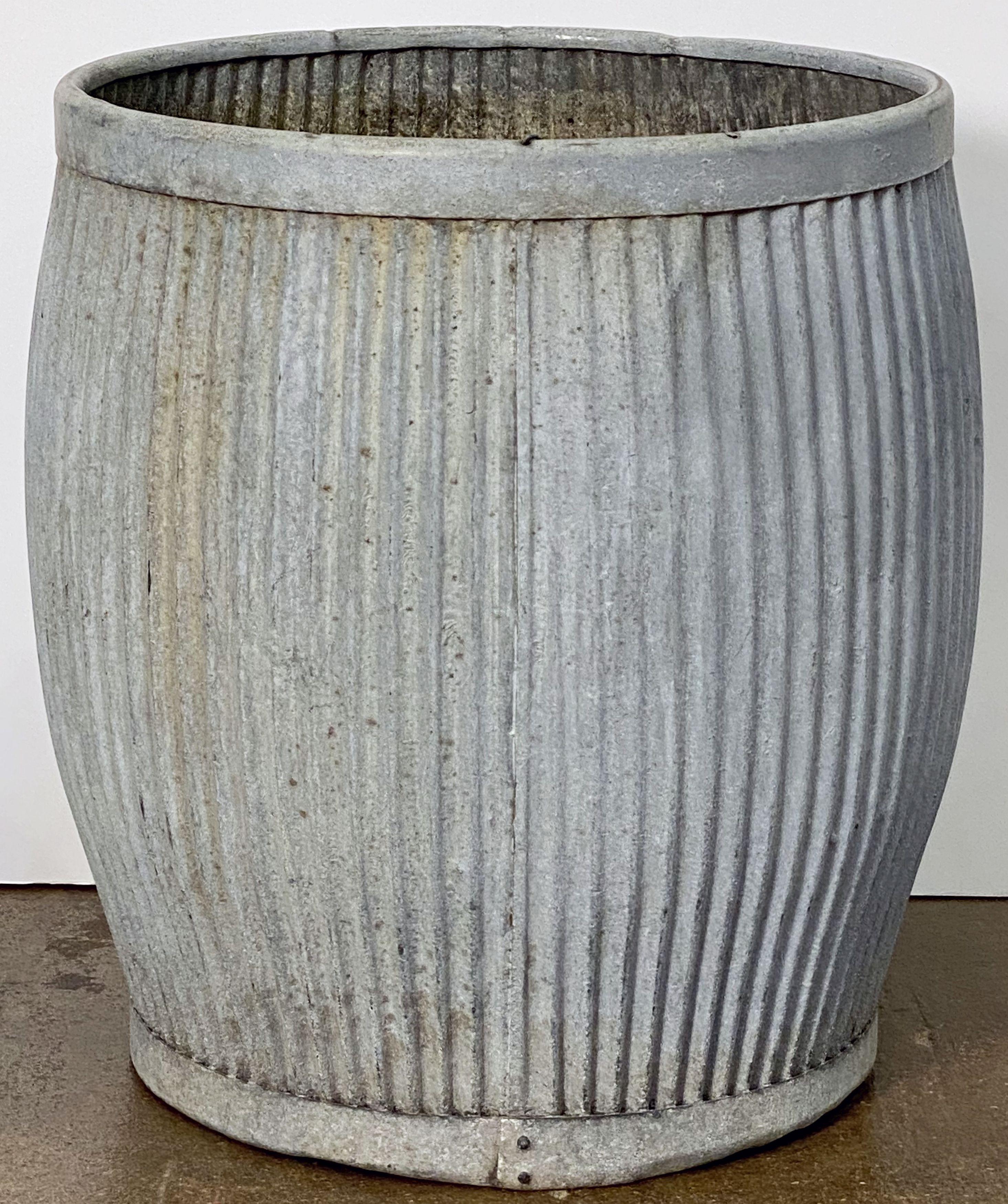 English Garden Pot or Dolly Tub Planter of Zinc 5
