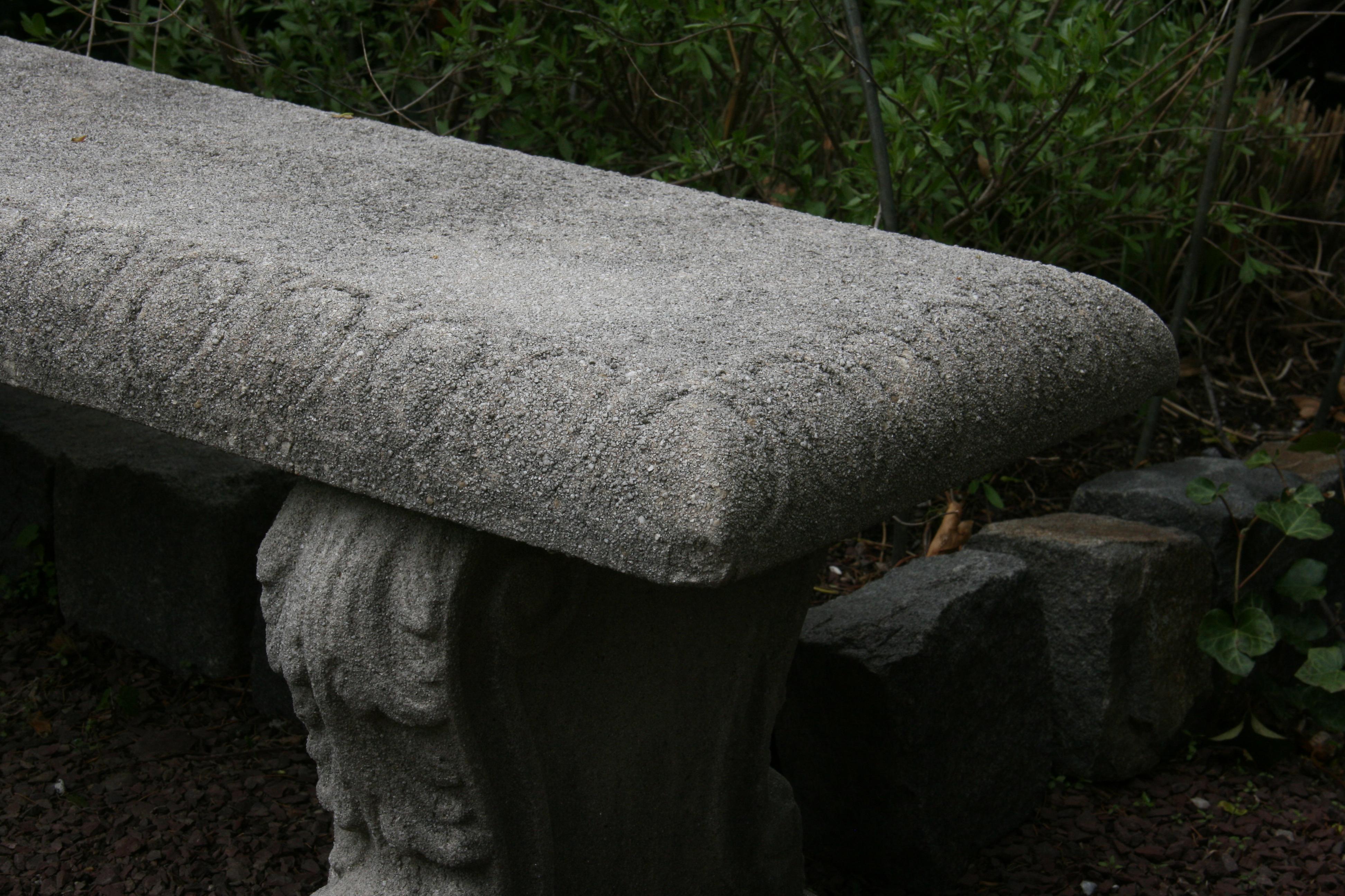 English Garden Stone Bench 1920's 6