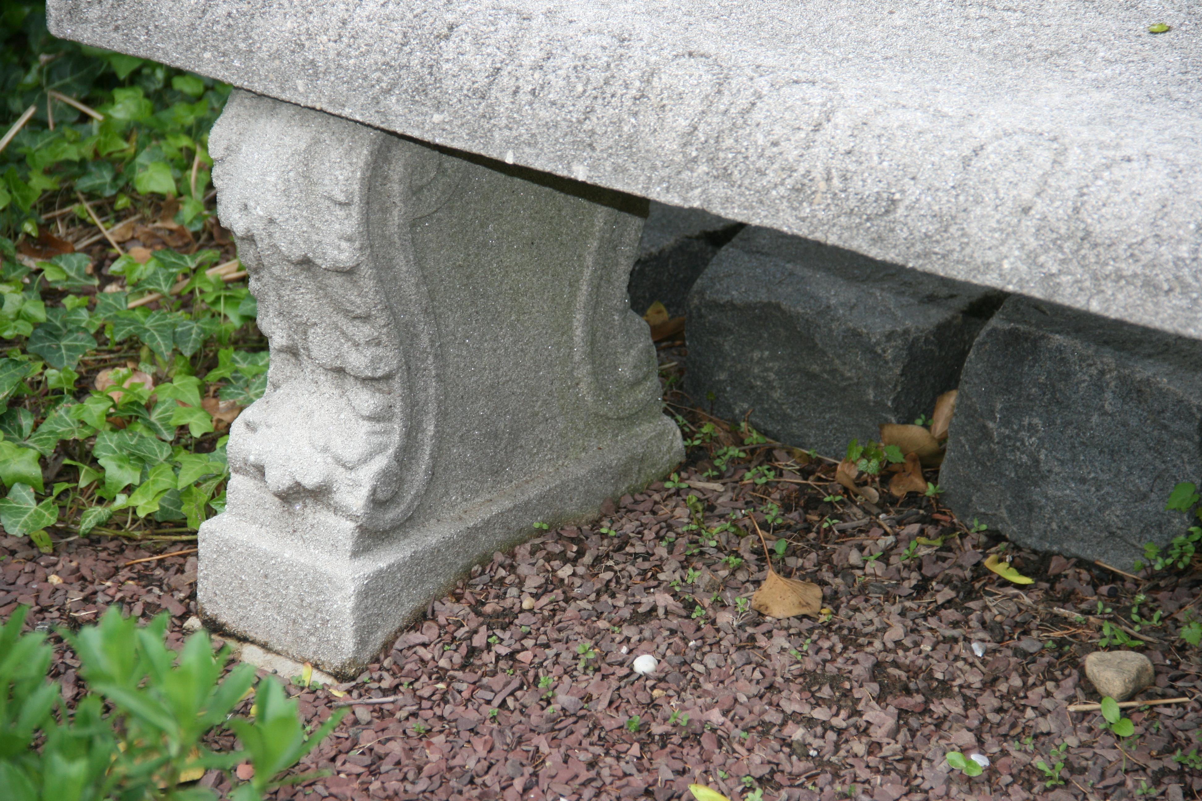 English Garden Stone Bench 1920's 1