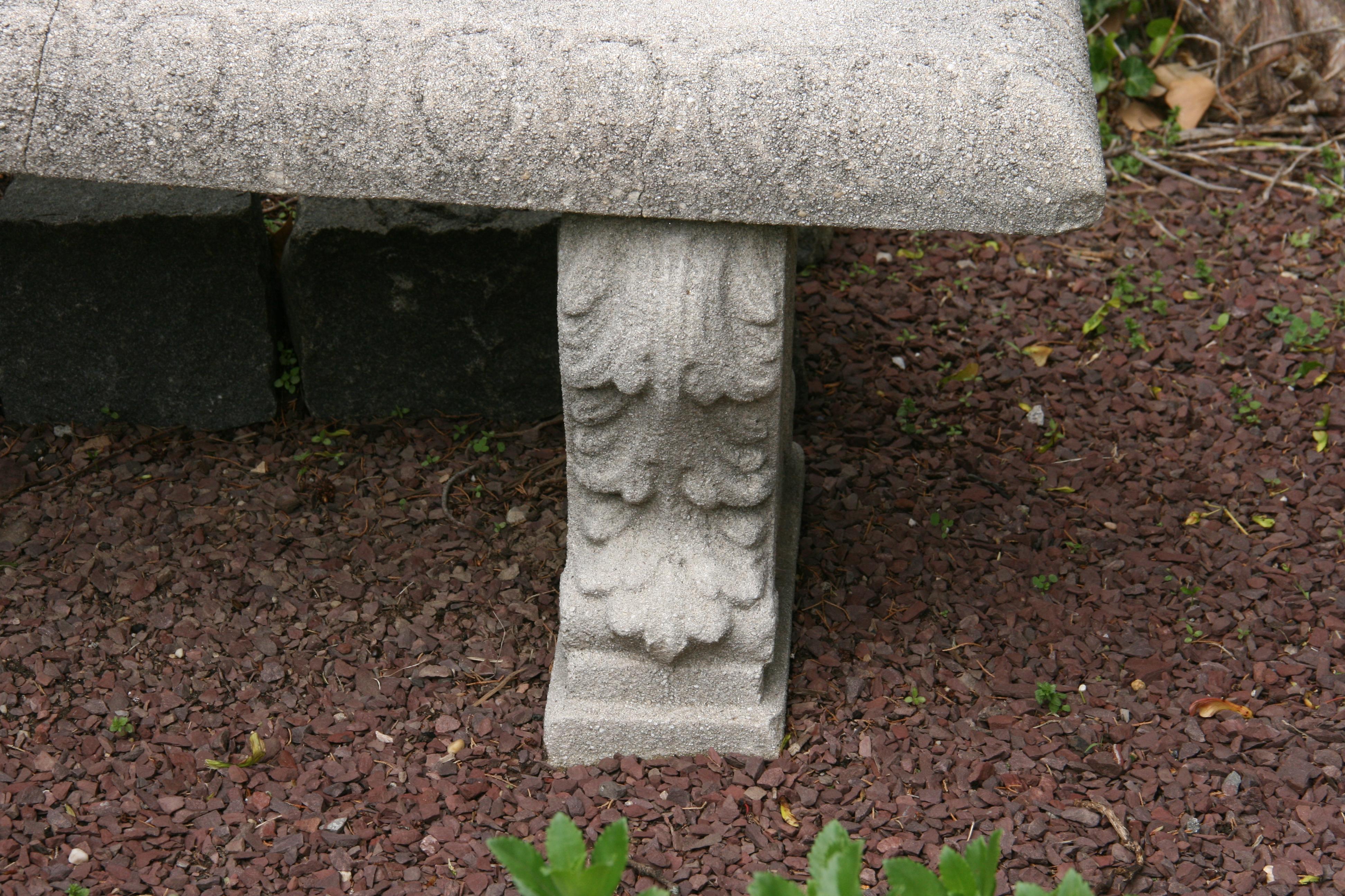 English Garden Stone Bench 1920's 3