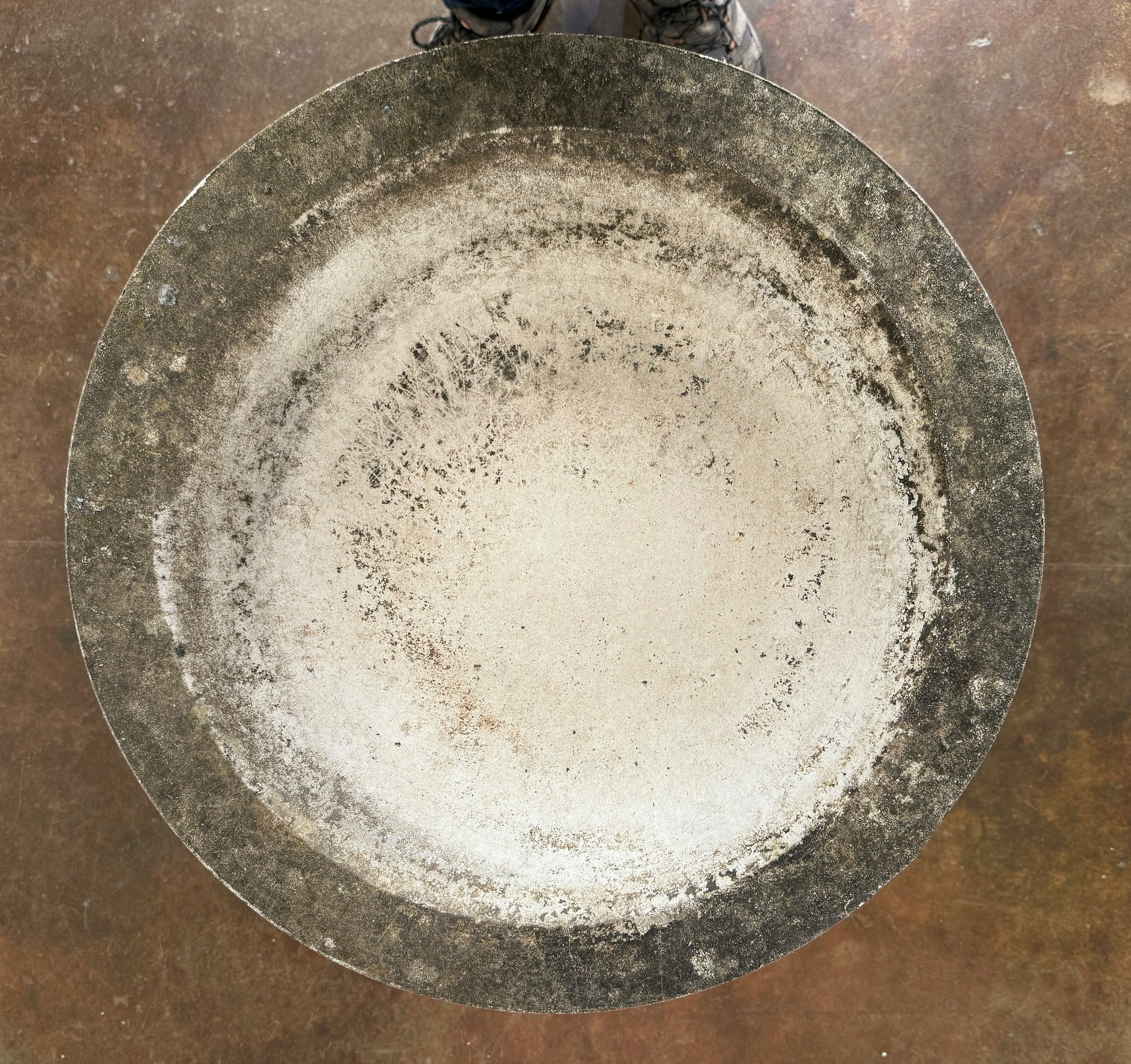 English Garden Stone Bird Bath with Baluster Column Base For Sale 4