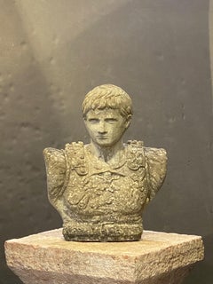 English Garden Stone Bust of Julius Caesar