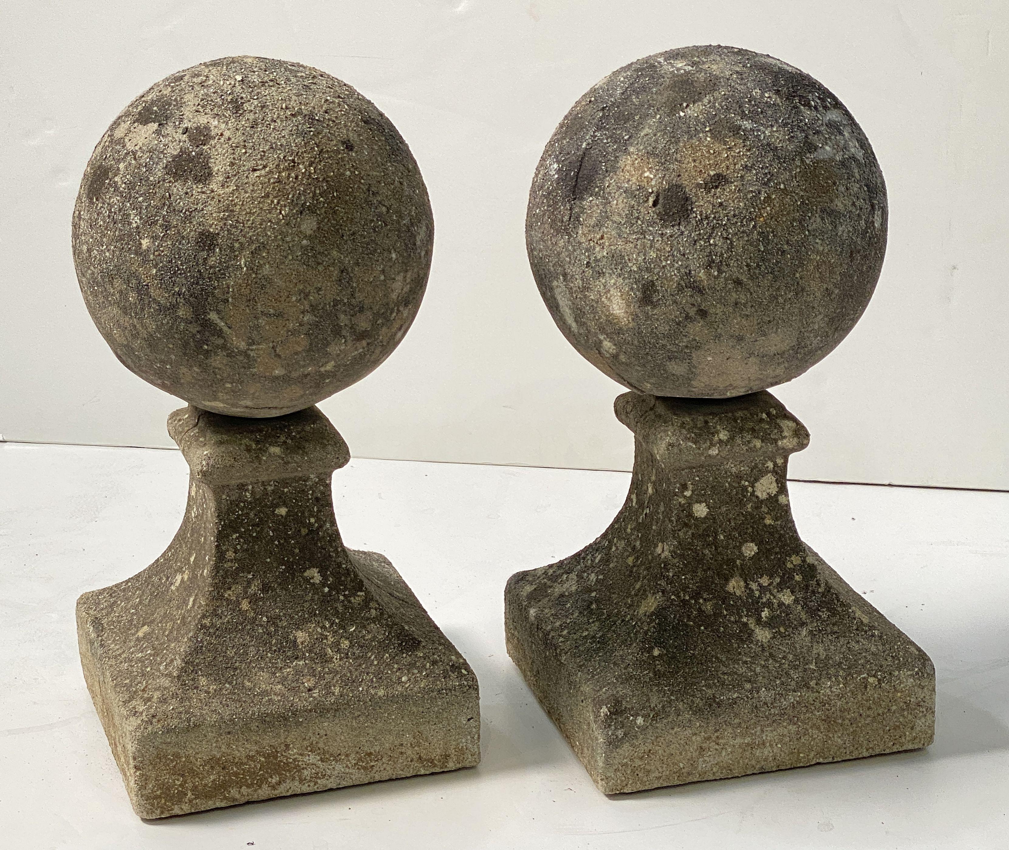 20th Century English Garden Stone Coping Balls 'Individually Priced'