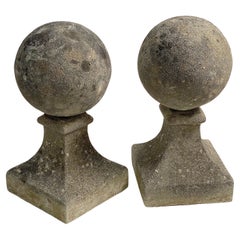 Antique English Garden Stone Coping Balls 'Individually Priced'