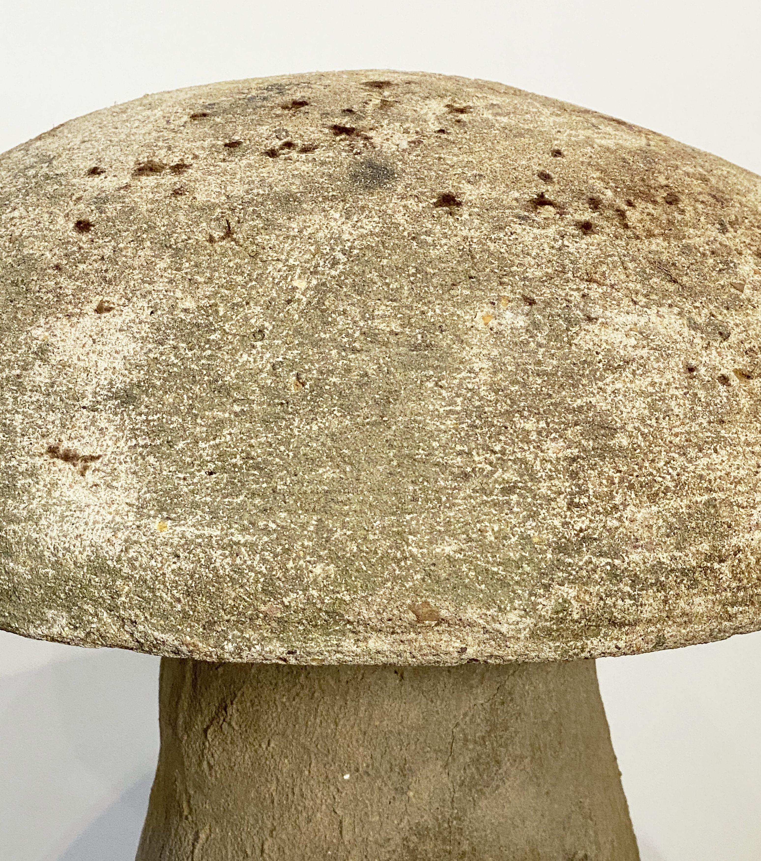 20th Century English Garden Stone Mushroom (H 16 1/4)