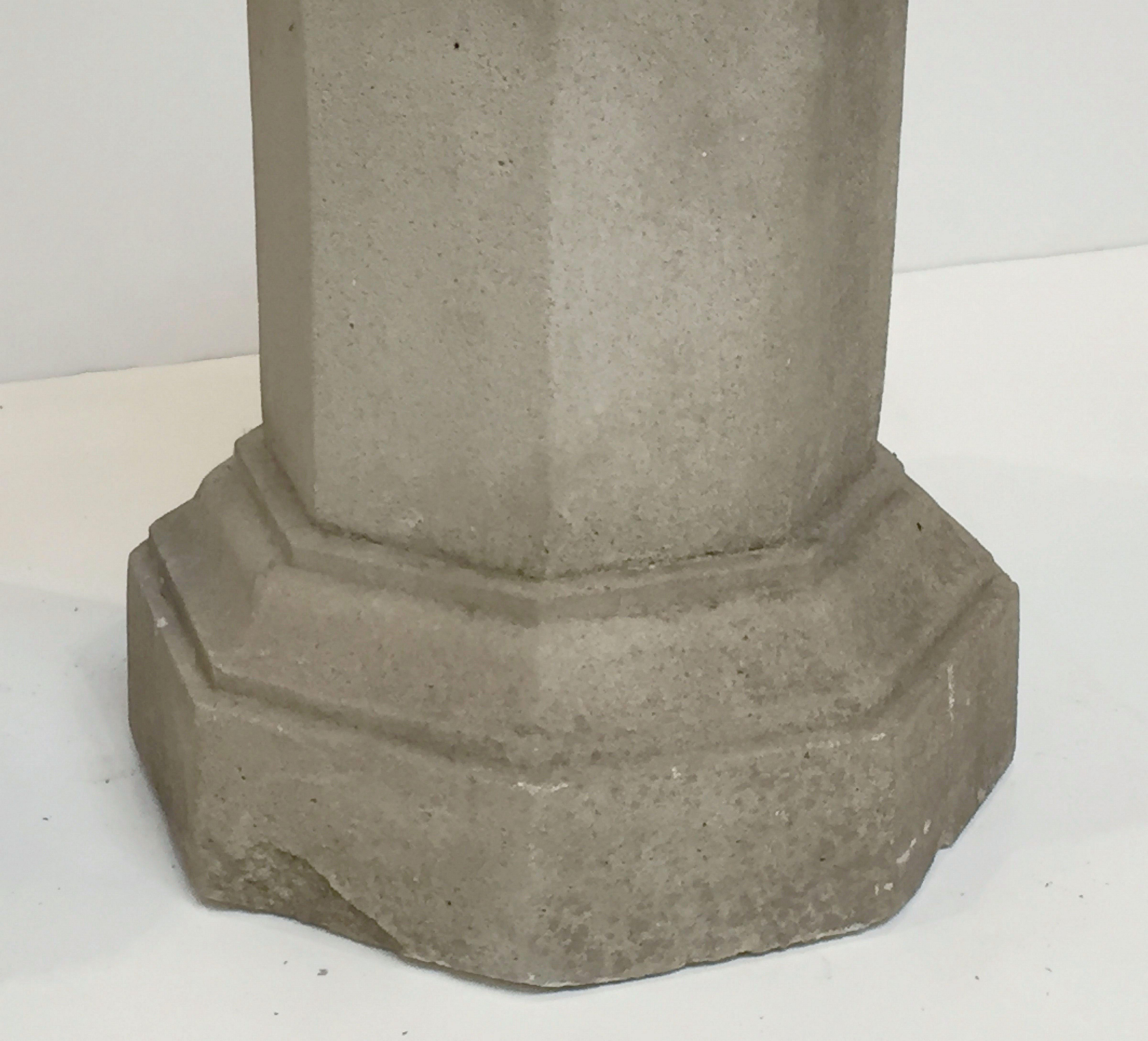 English Garden Stone Octagonal Column or Pedestal Plinths 'Individually Priced' 3