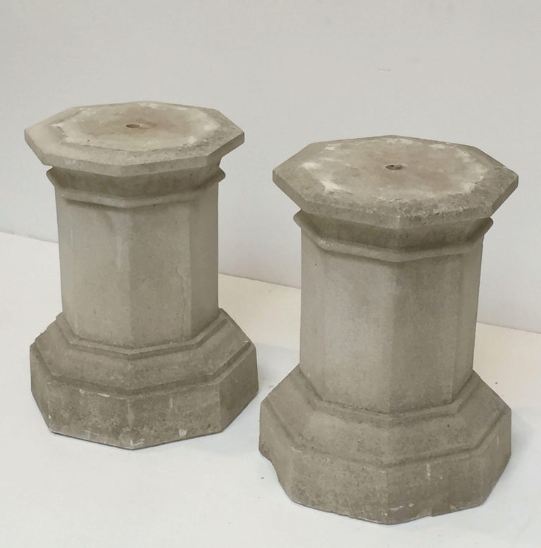 English Garden Stone Octagonal Column or Pedestal Plinths 'Individually ...