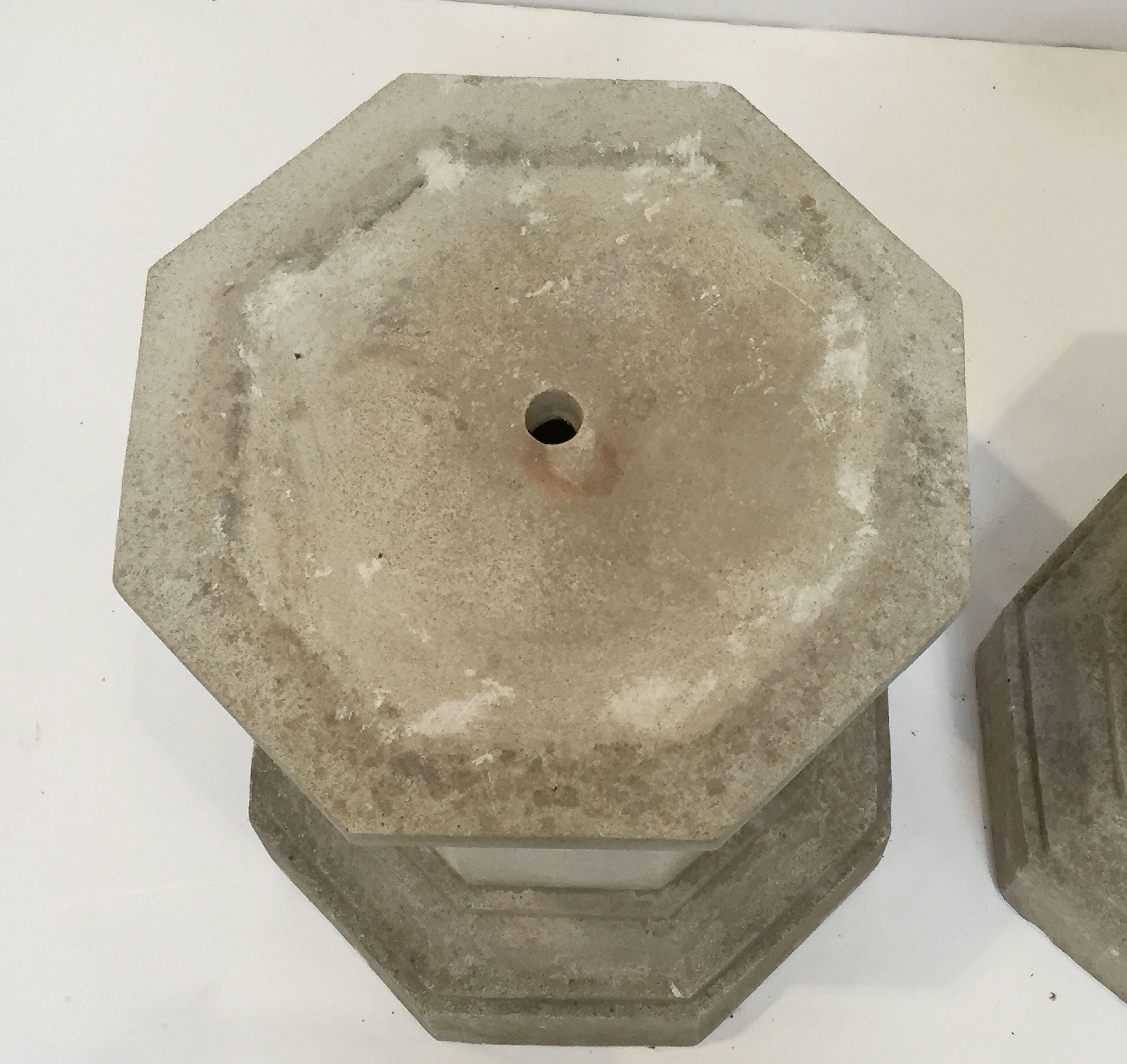 20th Century English Garden Stone Octagonal Column or Pedestal Plinths 'Individually Priced'