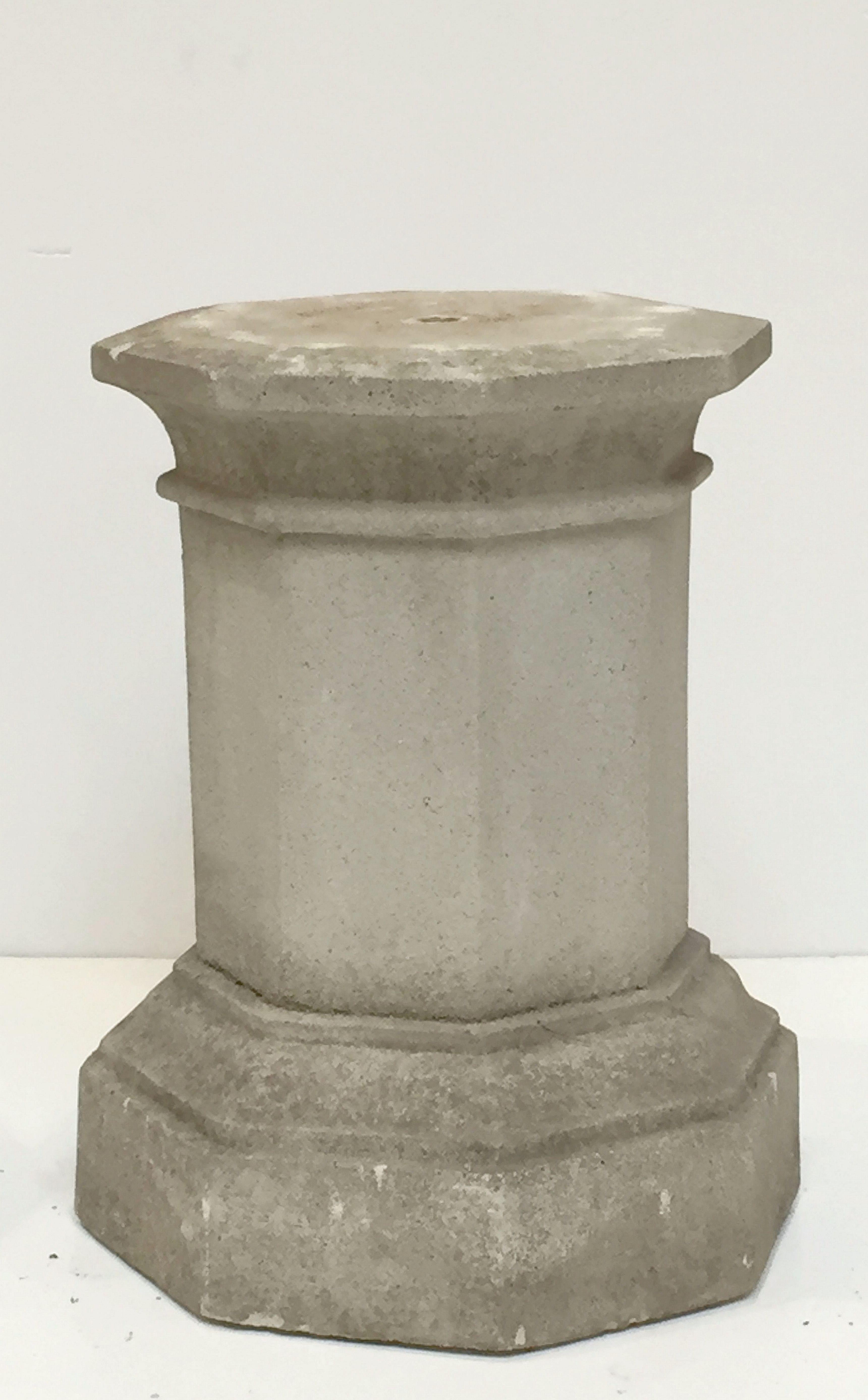 English Garden Stone Octagonal Column or Pedestal Plinths 'Individually Priced' 1