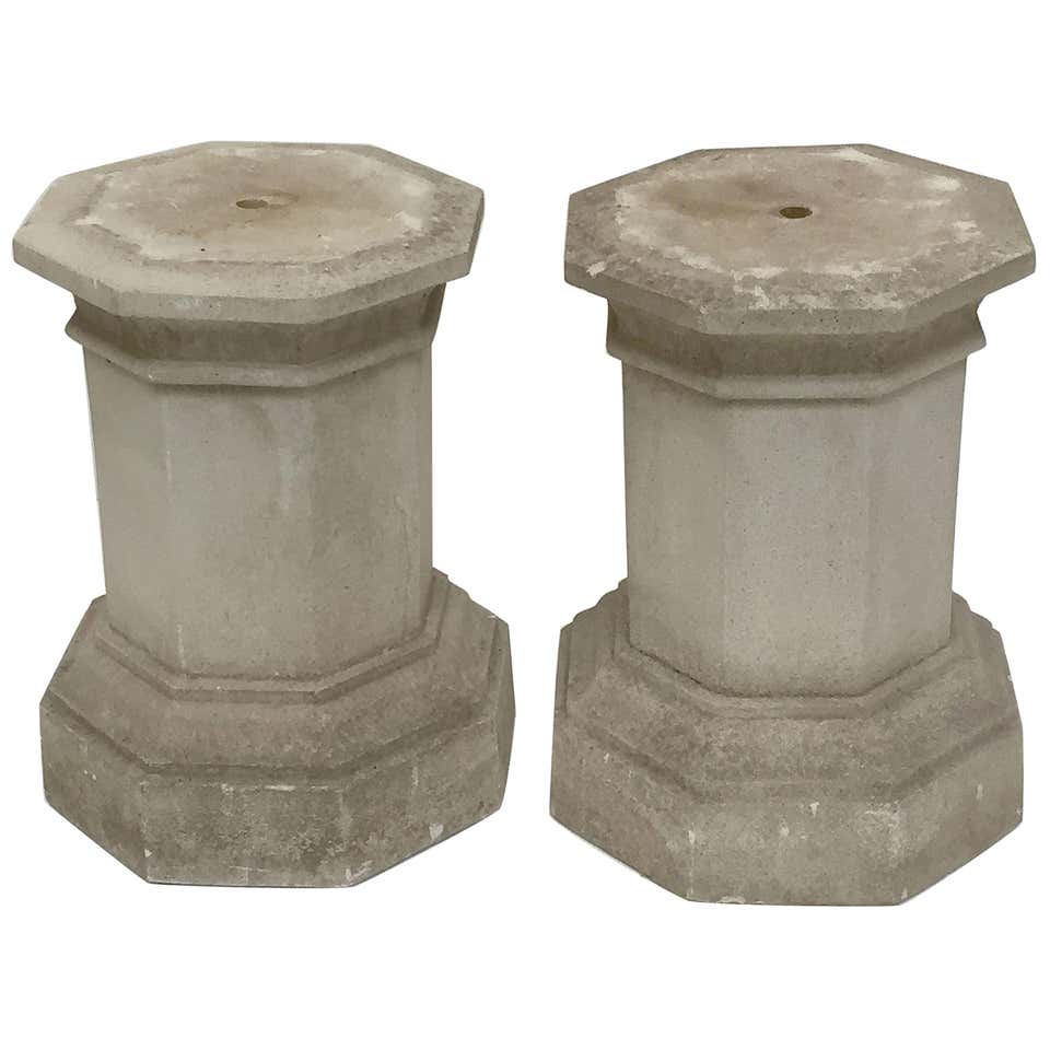 English Garden Stone Octagonal Column or Pedestal Plinths 'Individually ...