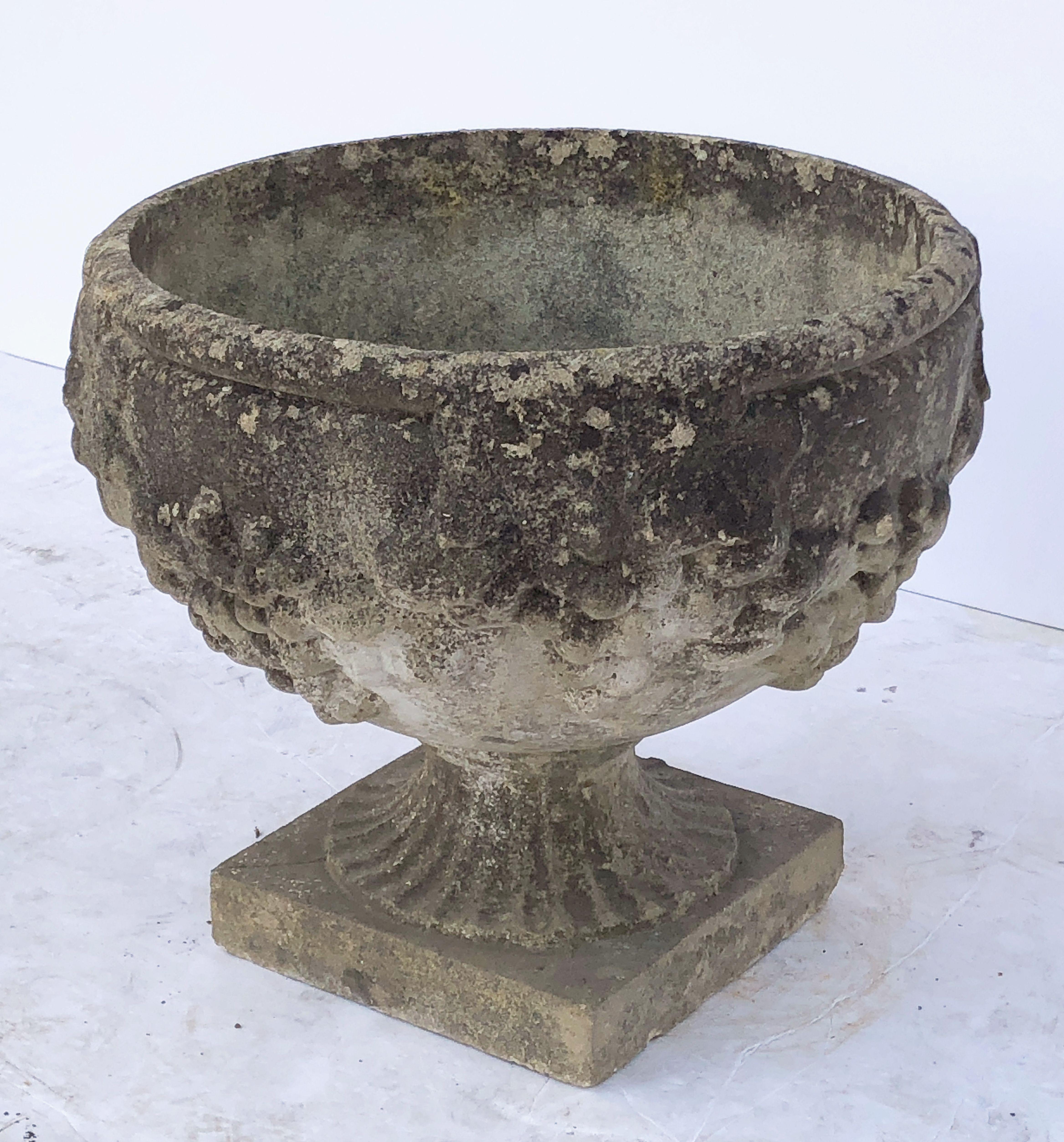 garden stone urn