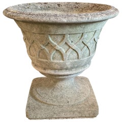 English Garden Stone Planters with Celtic Lattice Design, Individually Priced