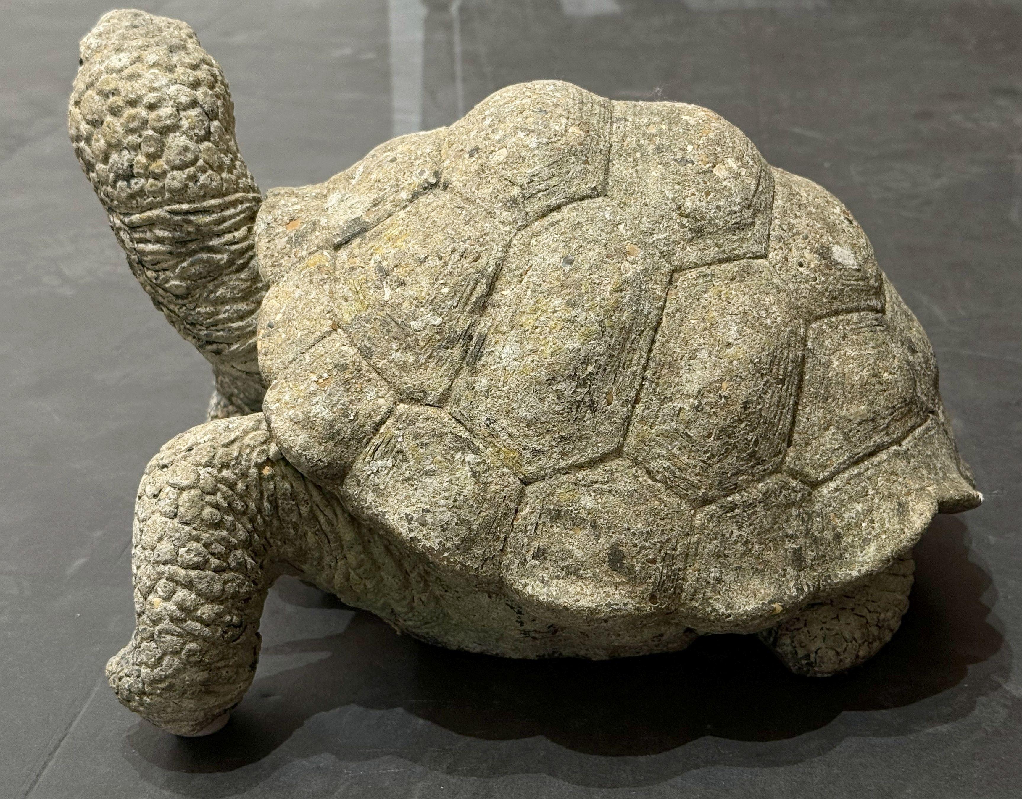 Pierre artificielle Sculpture de tortue en pierre du jardin anglais en vente