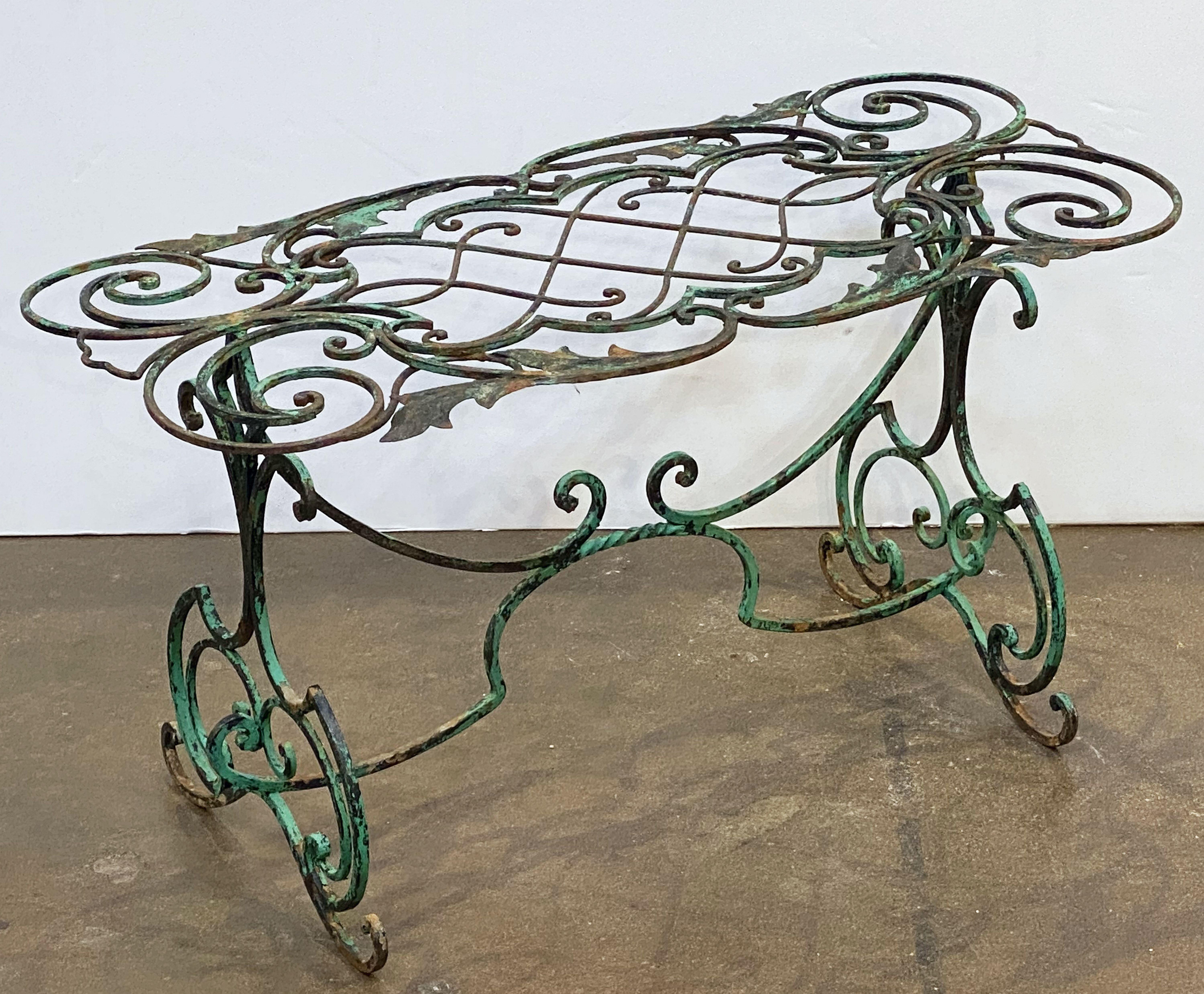 large wrought iron table