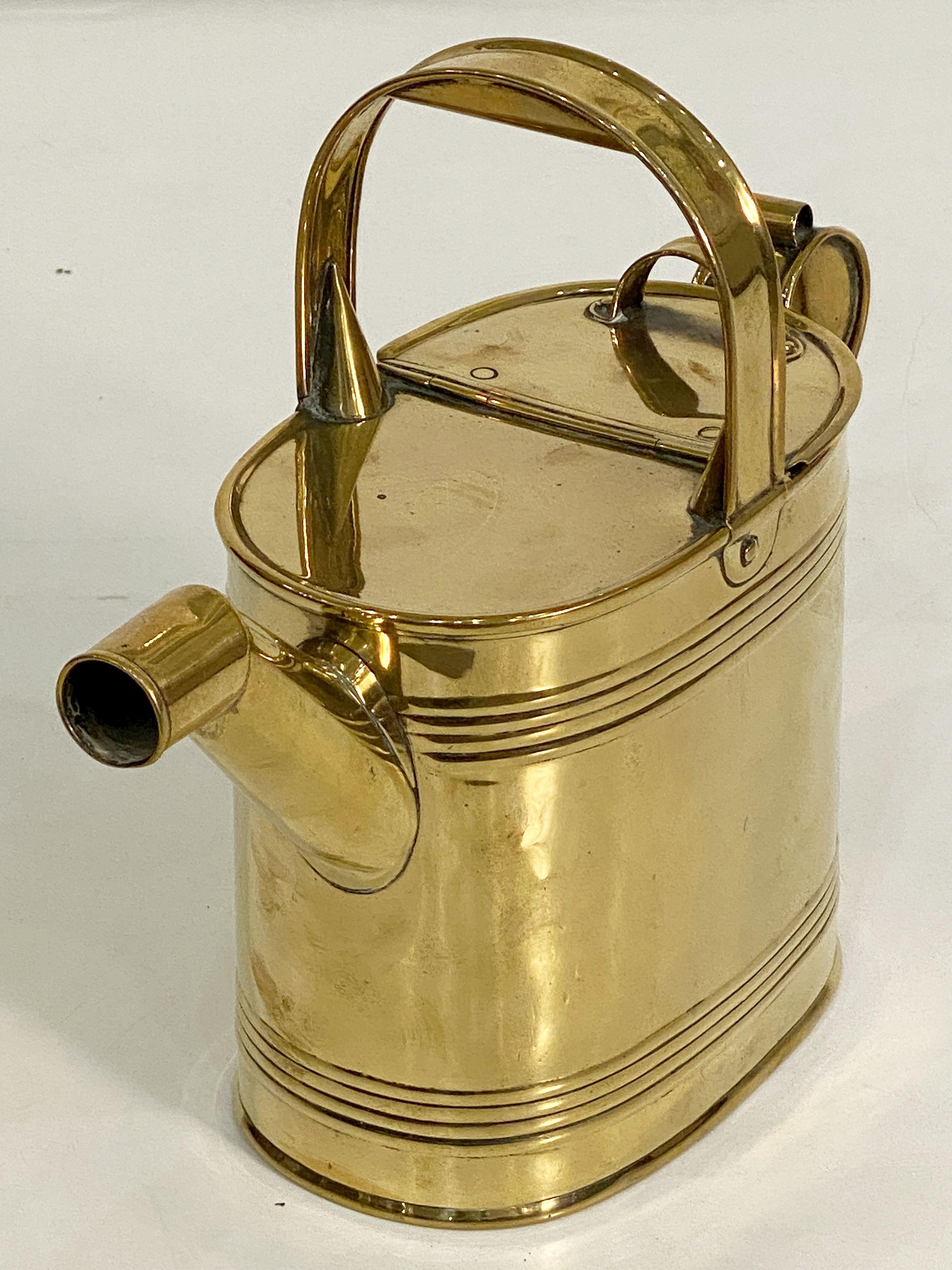 20th Century English Garden Watering Can of Brass For Sale