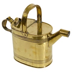 Antique English Garden Watering Can of Brass