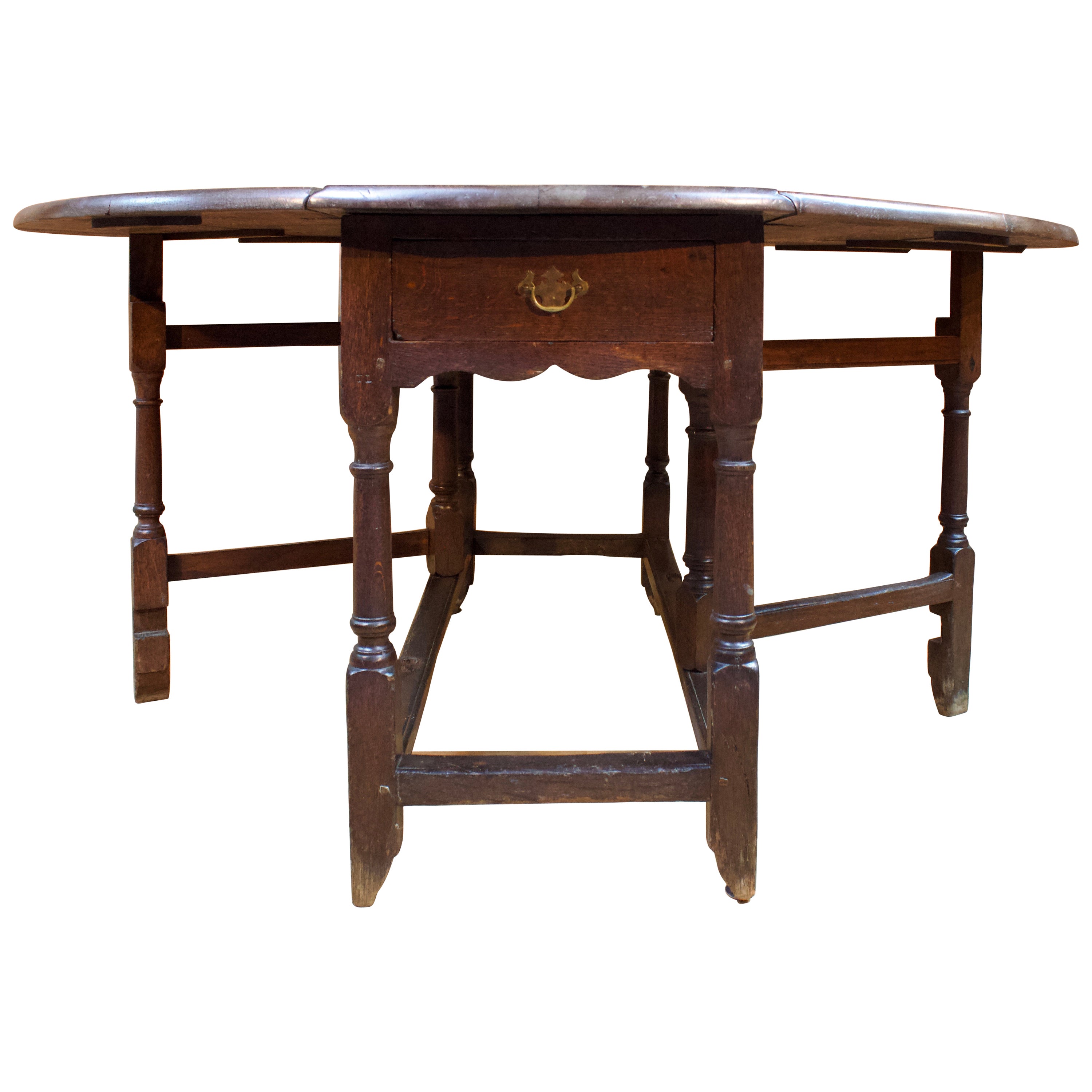 English Gate-leg Table Folding in Oak Wood - 18th Century - England