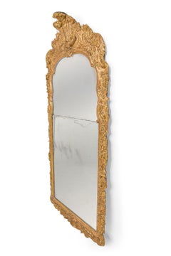 English George I Carved Giltwood Framed Pier Mirror