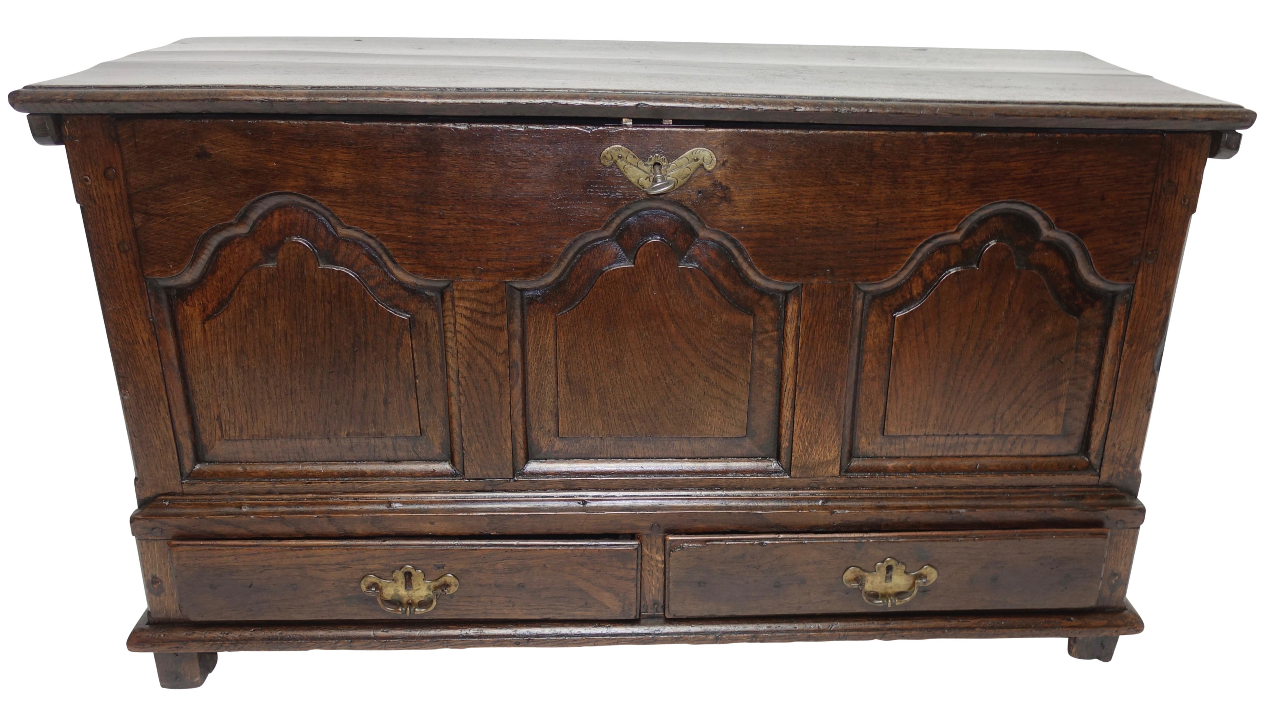 English George I Oak Coffer, Early 18th Century 3