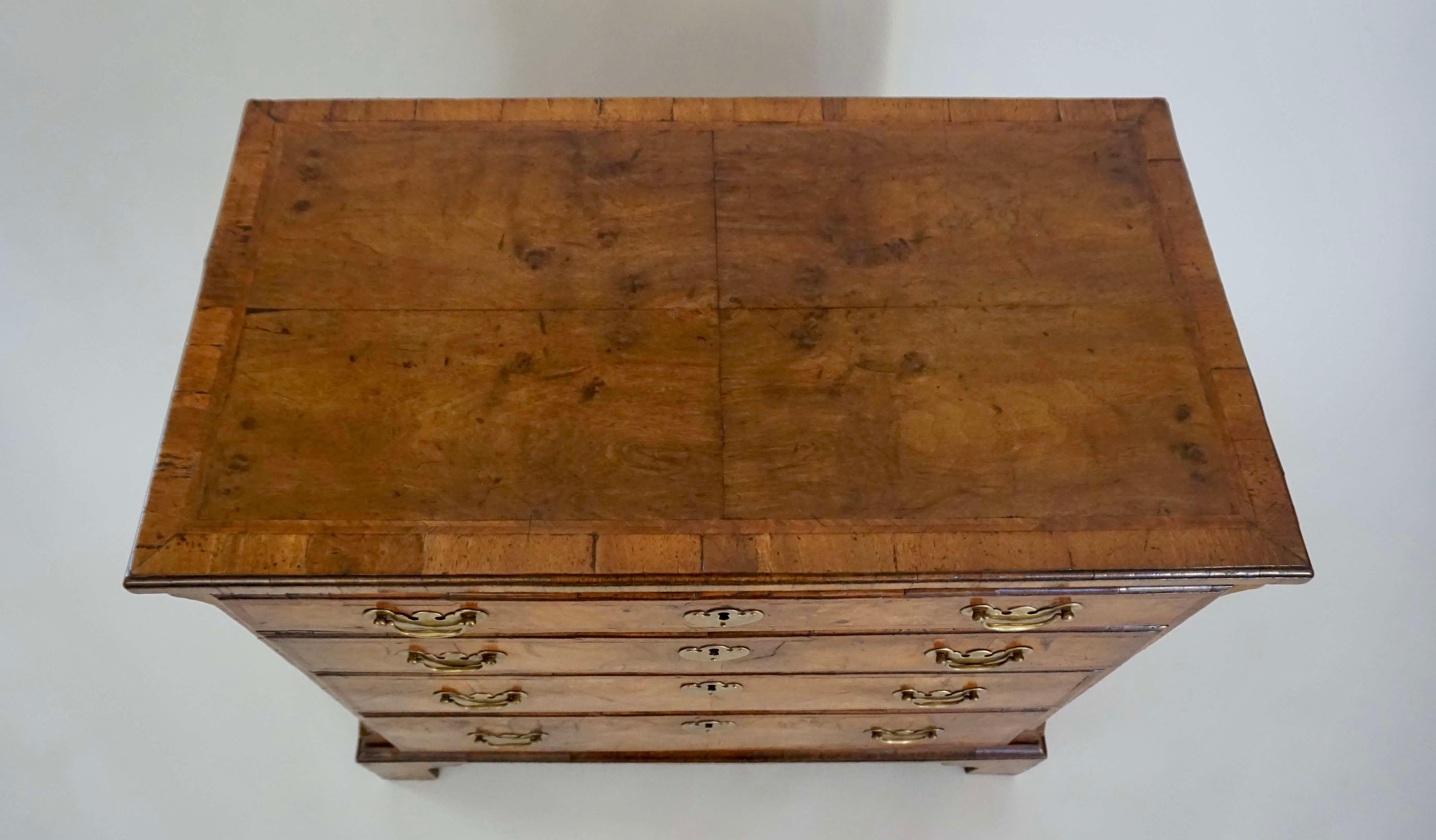 18th Century English George I Walnut Bachelor's Chest, circa 1725