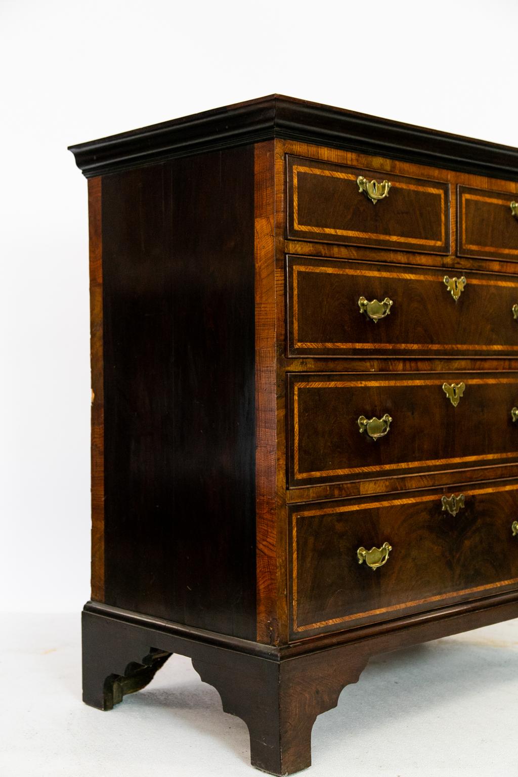 Cross-Banded English George II Chest For Sale