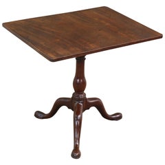 English George II Mahogany Rectangular Tilt-Top Tea Table, circa 1750