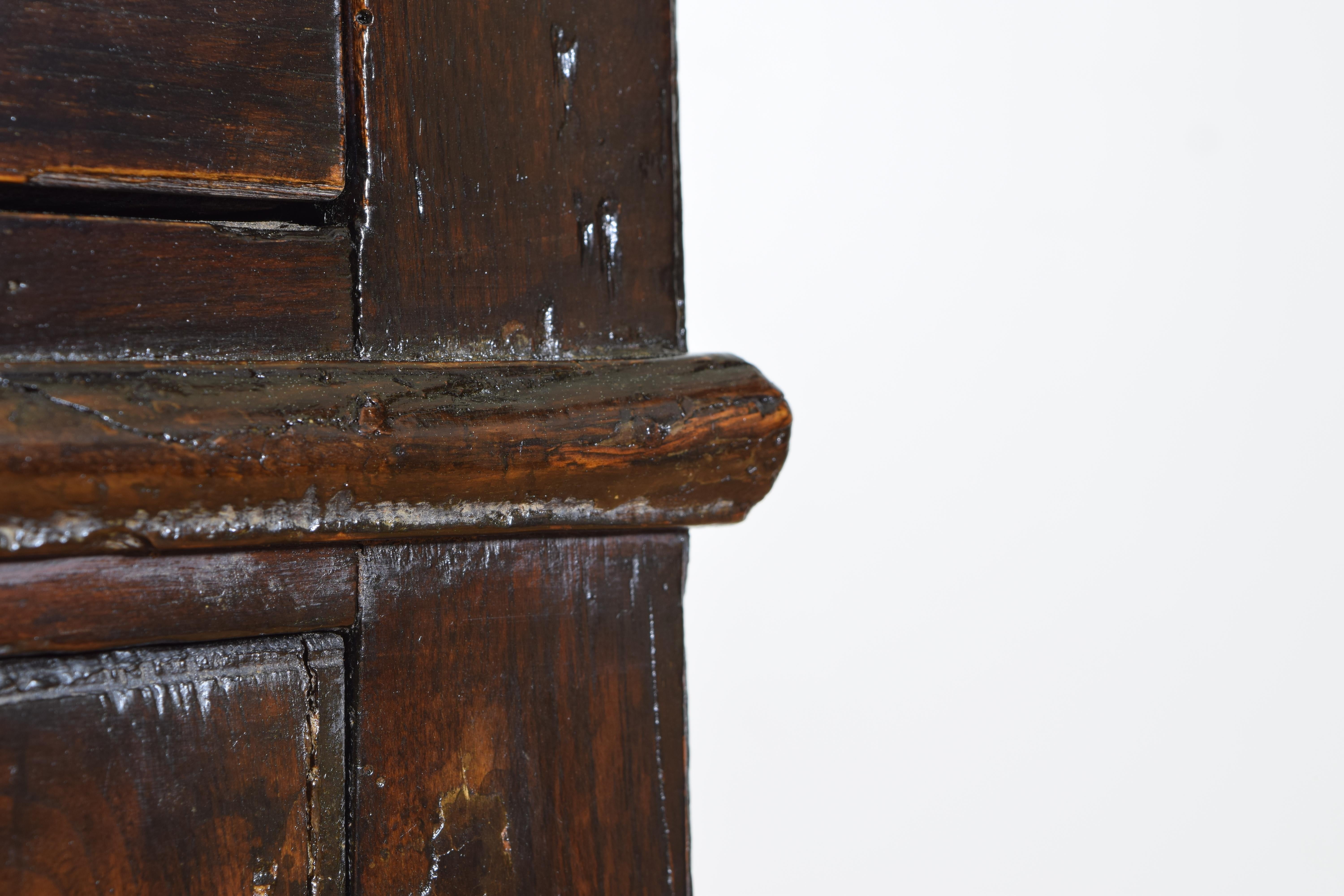 English George II Period Oak Server, 3 Drawers over 2 Doors, Mid-18th Century 8
