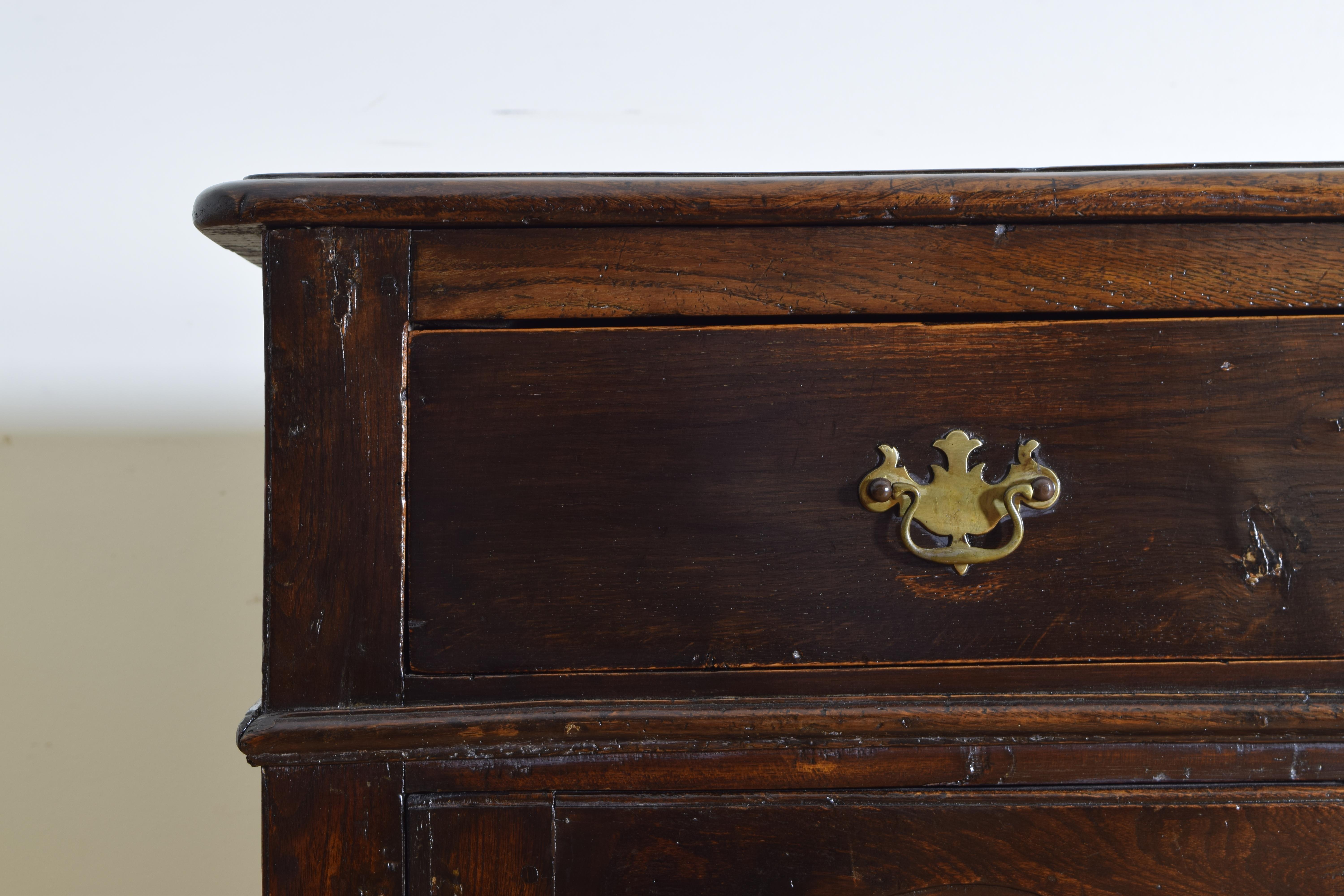 English George II Period Oak Server, 3 Drawers over 2 Doors, Mid-18th Century 5
