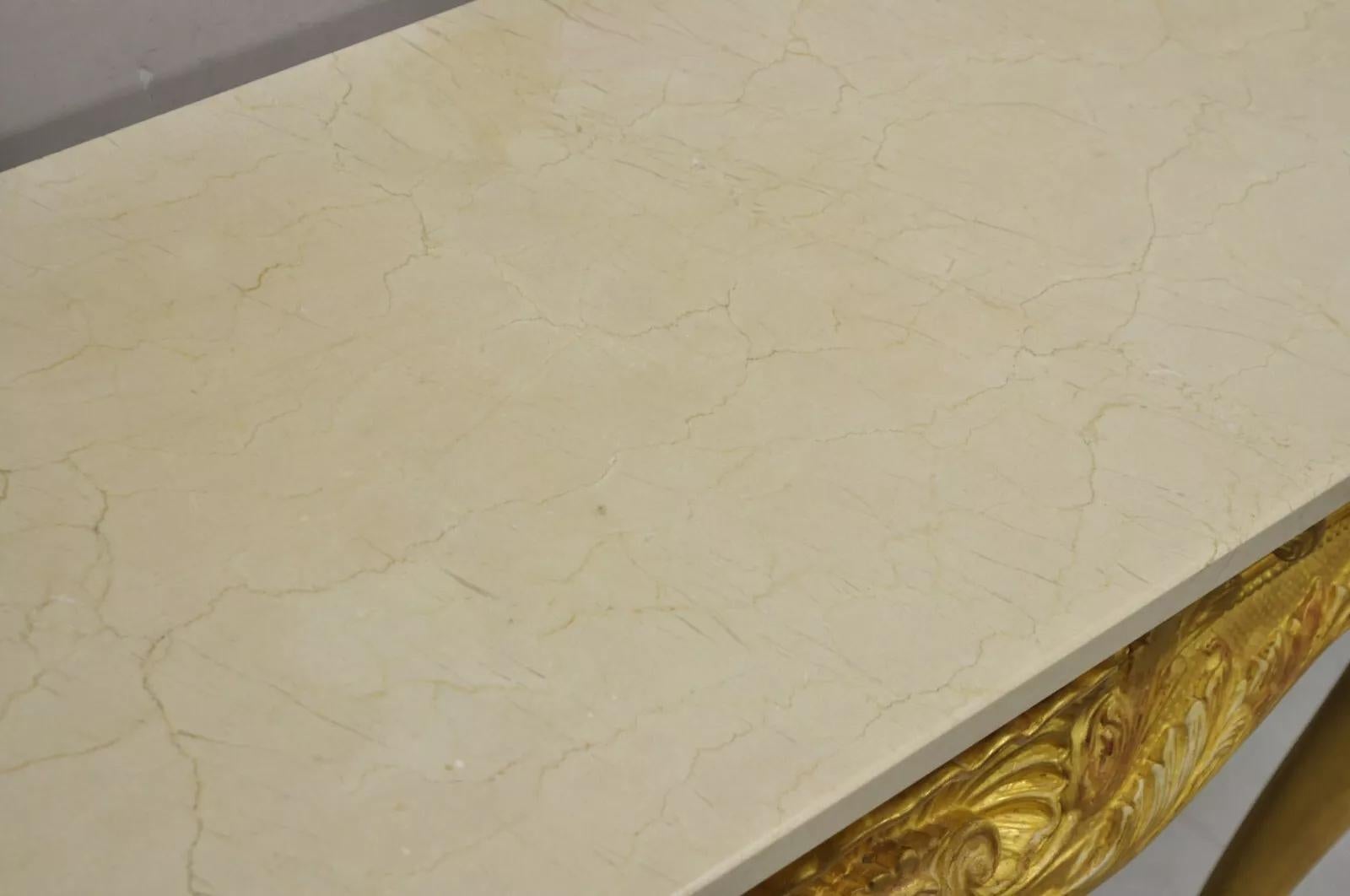 Englisch George II Stil Gold Giltwood Shell geschnitzt Paw Fuß Konsole Hall Tisch im Angebot 4