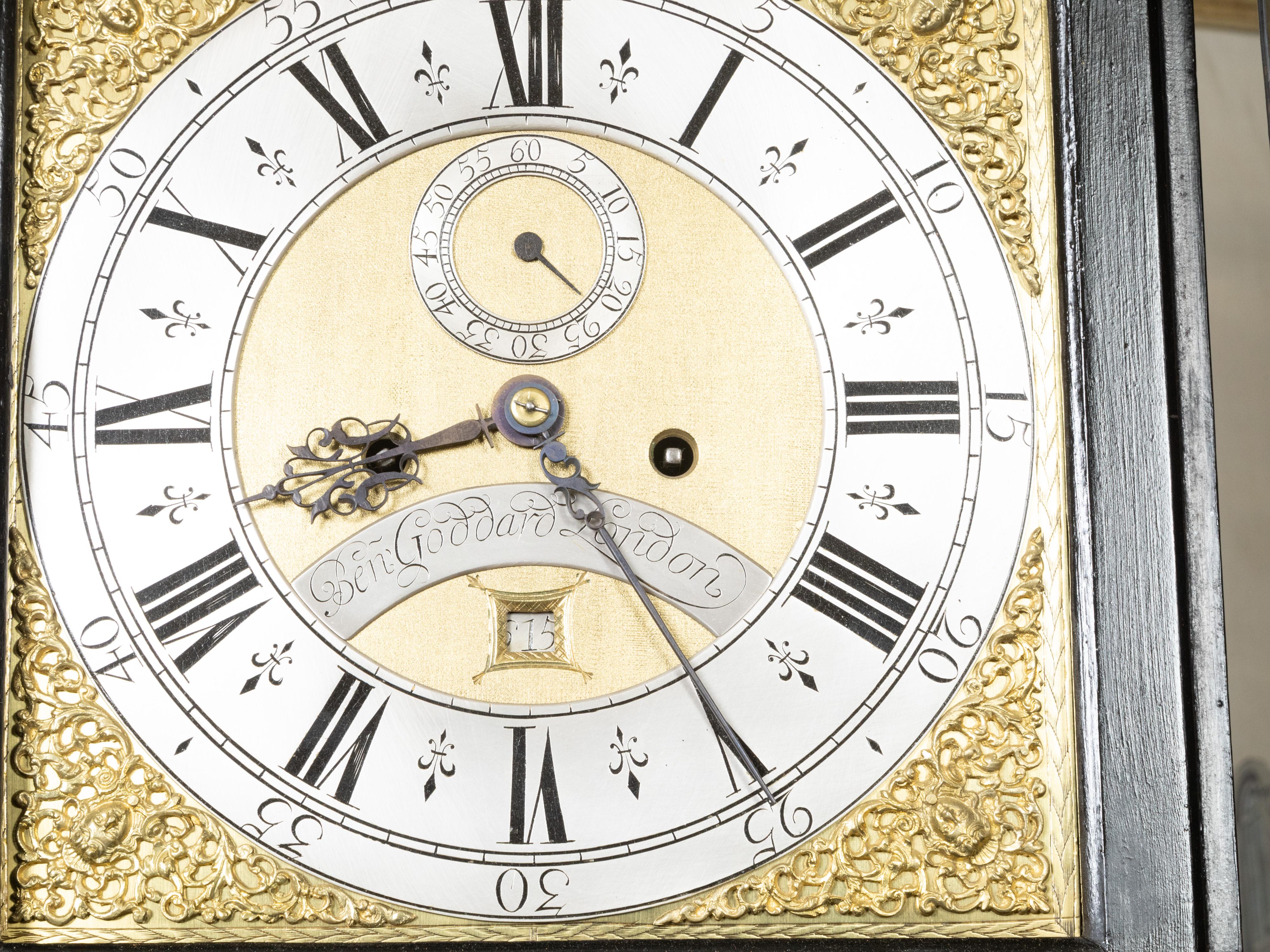 Englische George III. 18. Jahrhundert Japangehäuse-Uhr mit Chinoiserie-Dekor im Angebot 2
