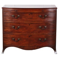 English George III Bowfront Chest with Brushing Slide