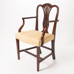 English George III Carved Mahogany Arm Chair, 1770-80